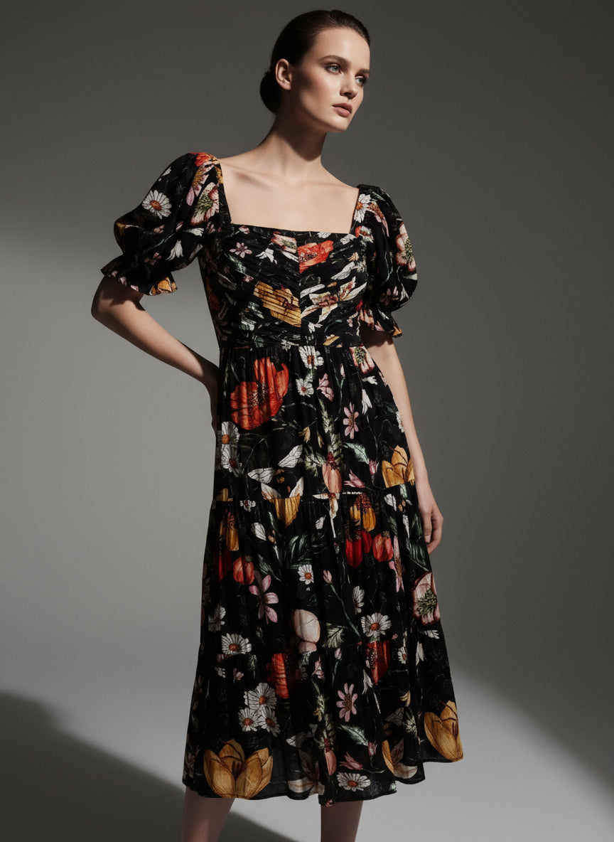 Midi dres otoño
