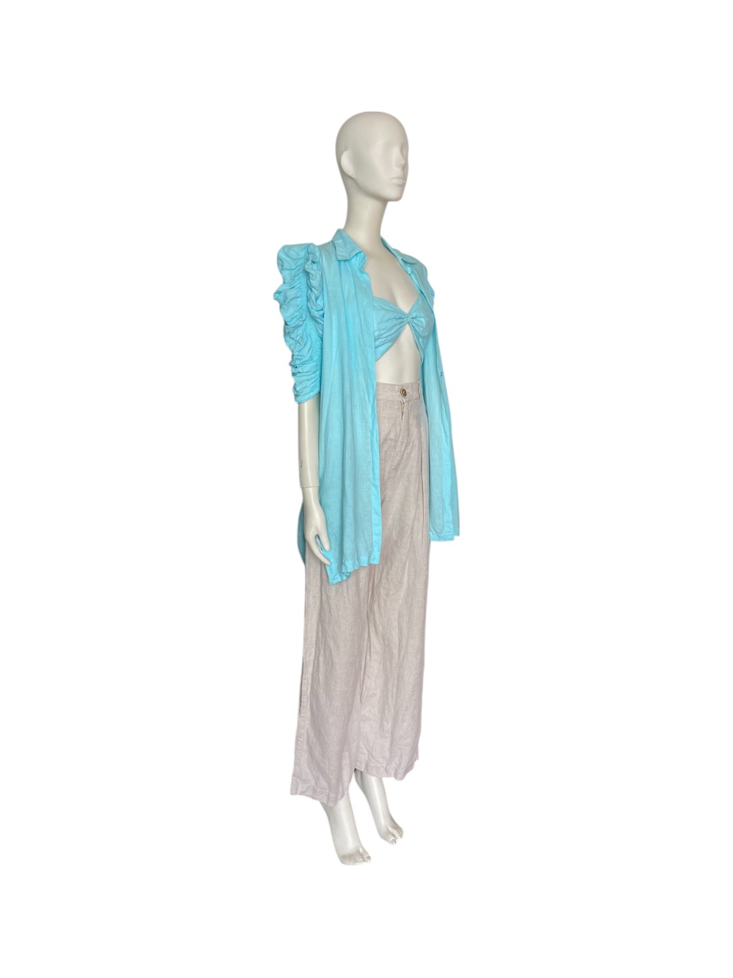 set top y camisa manga 3/4