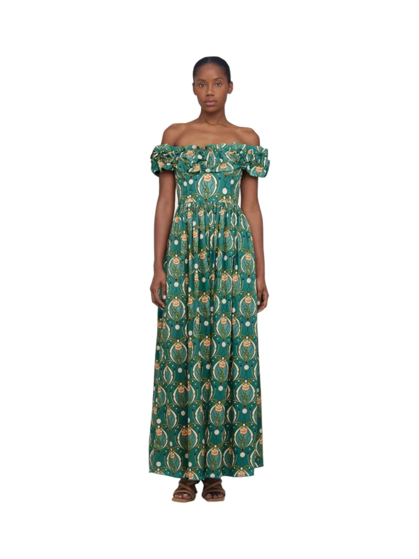 Espliego Lunar Cotton Maxi Dress