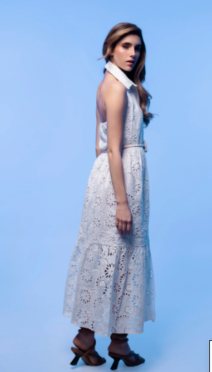 vestido maxi ojalillo