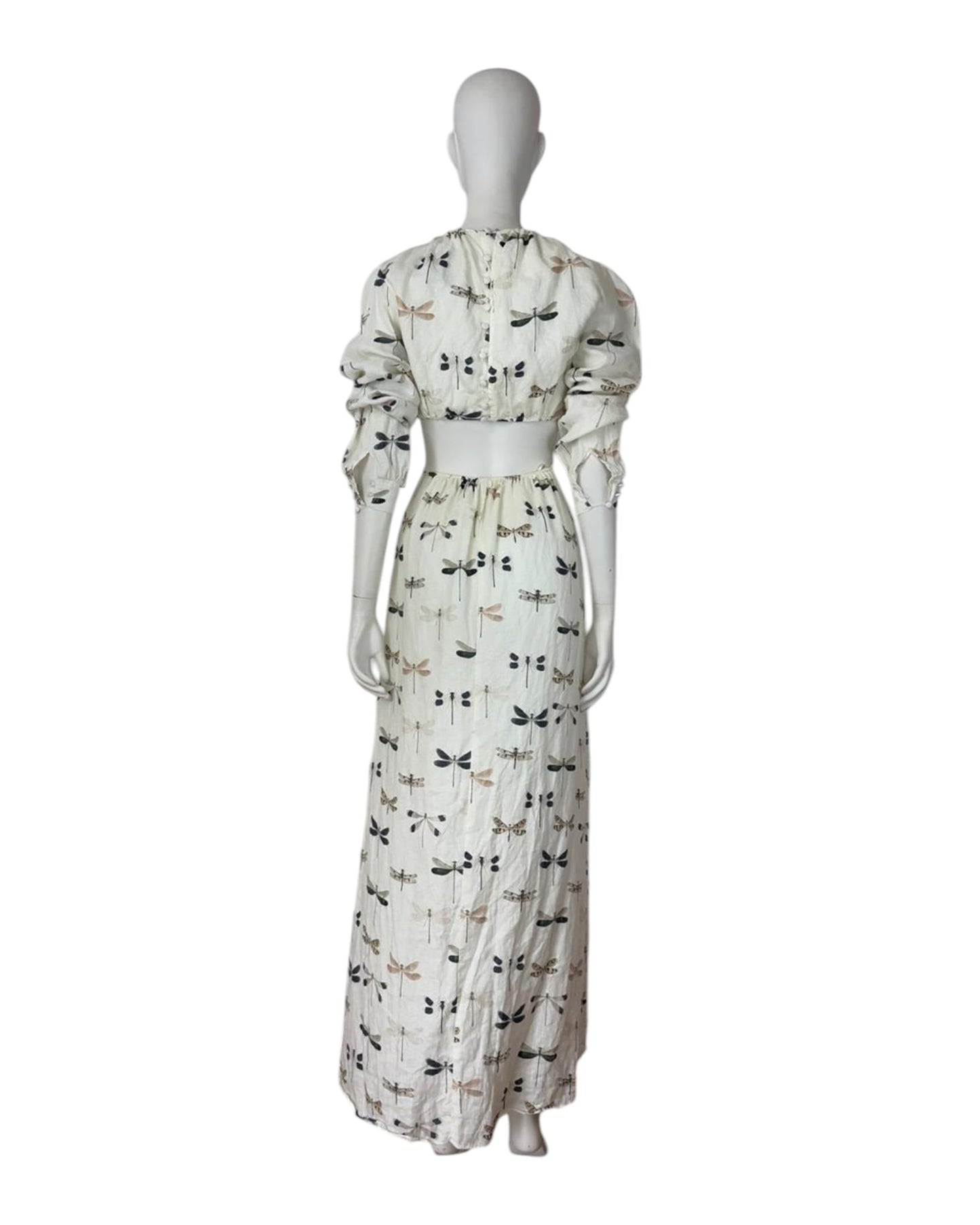 Vestido maxi libelulas