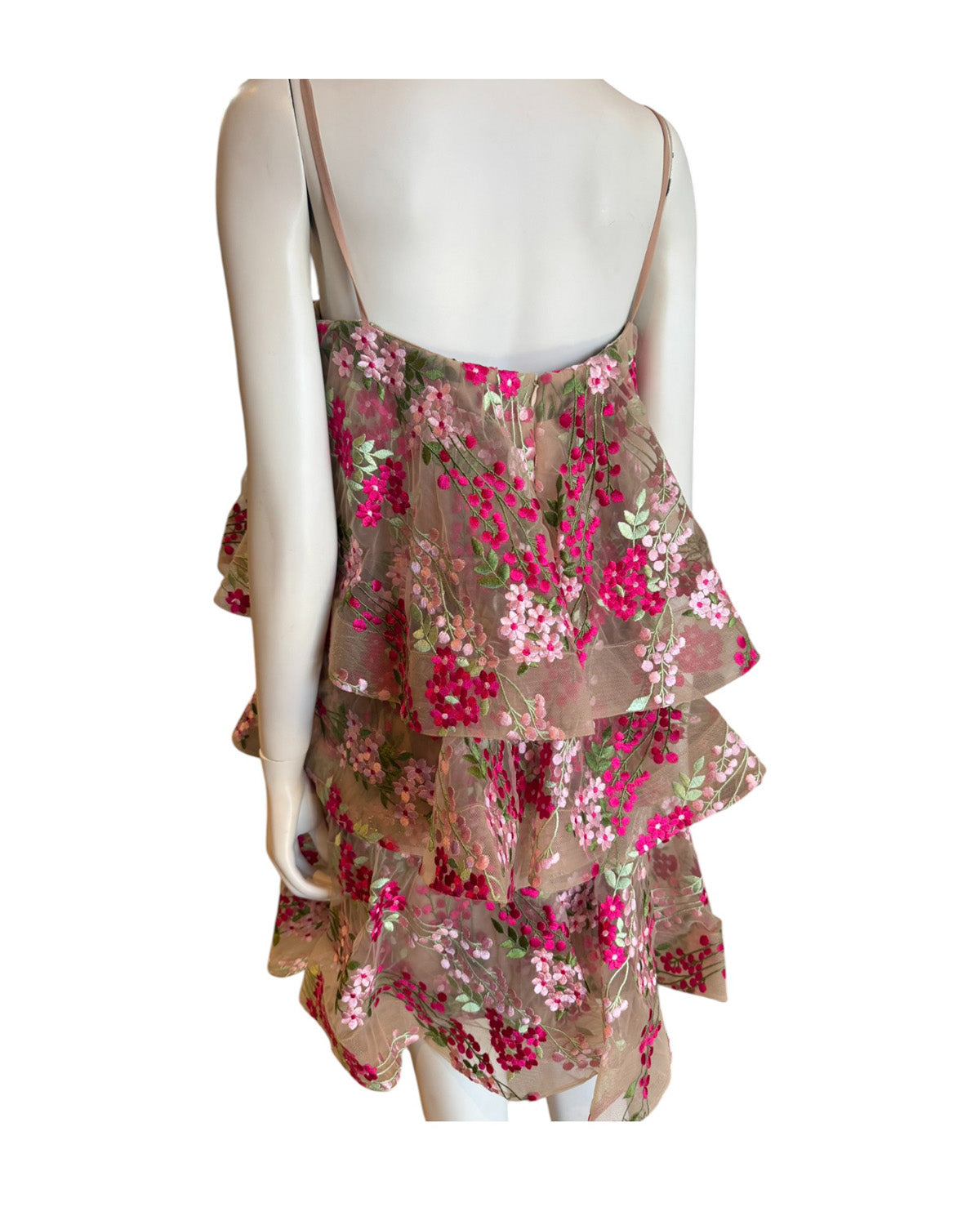 Vestido fucsia flores