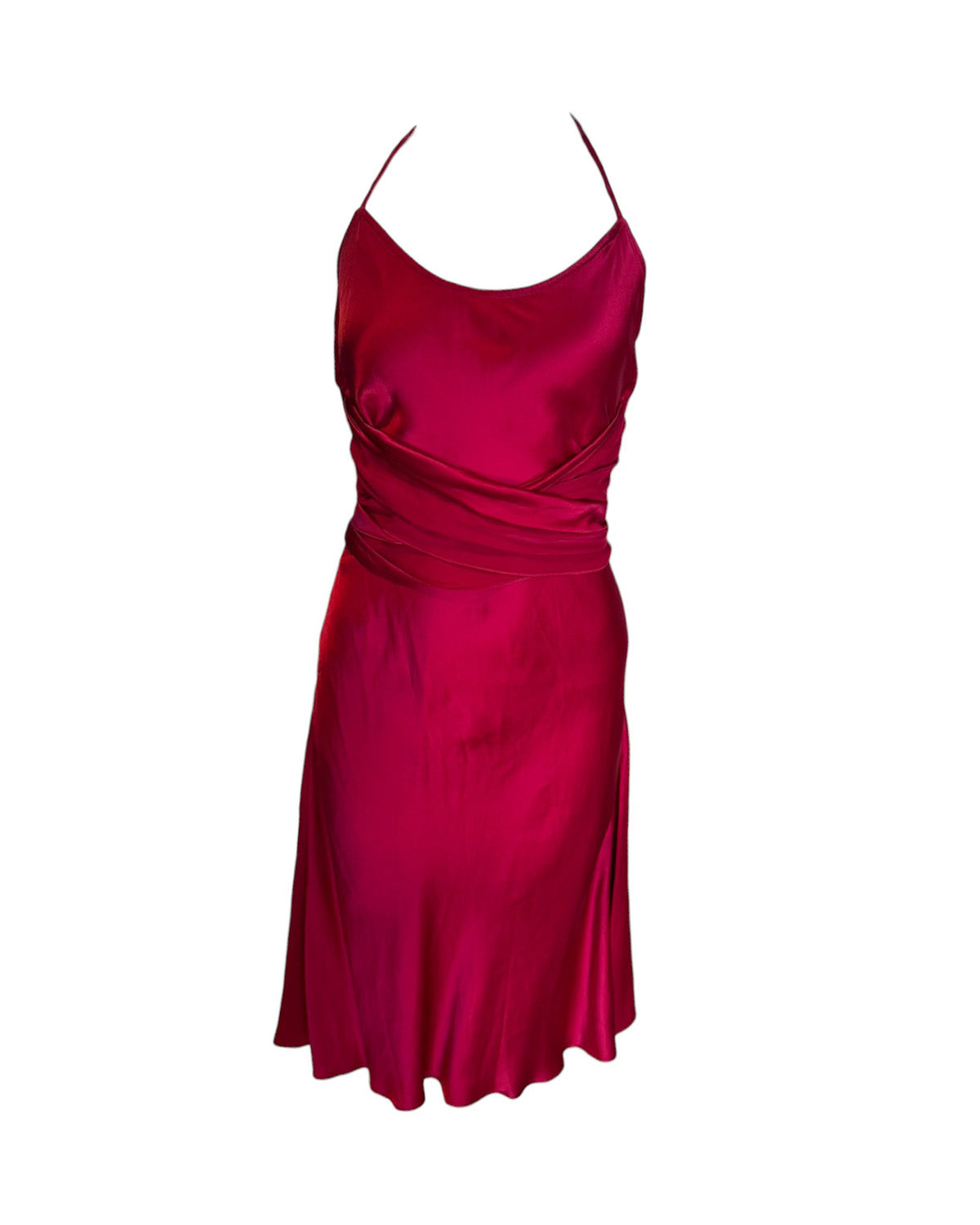 Vestido rojo cruzado