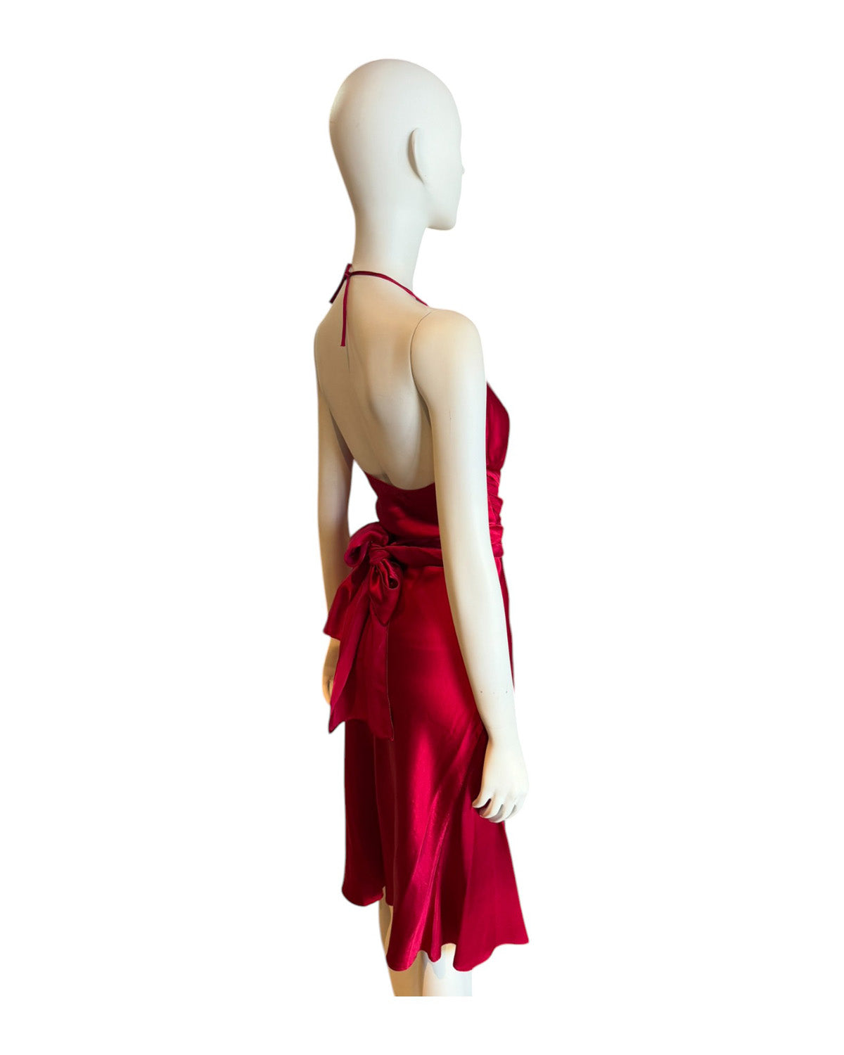 Vestido rojo cruzado