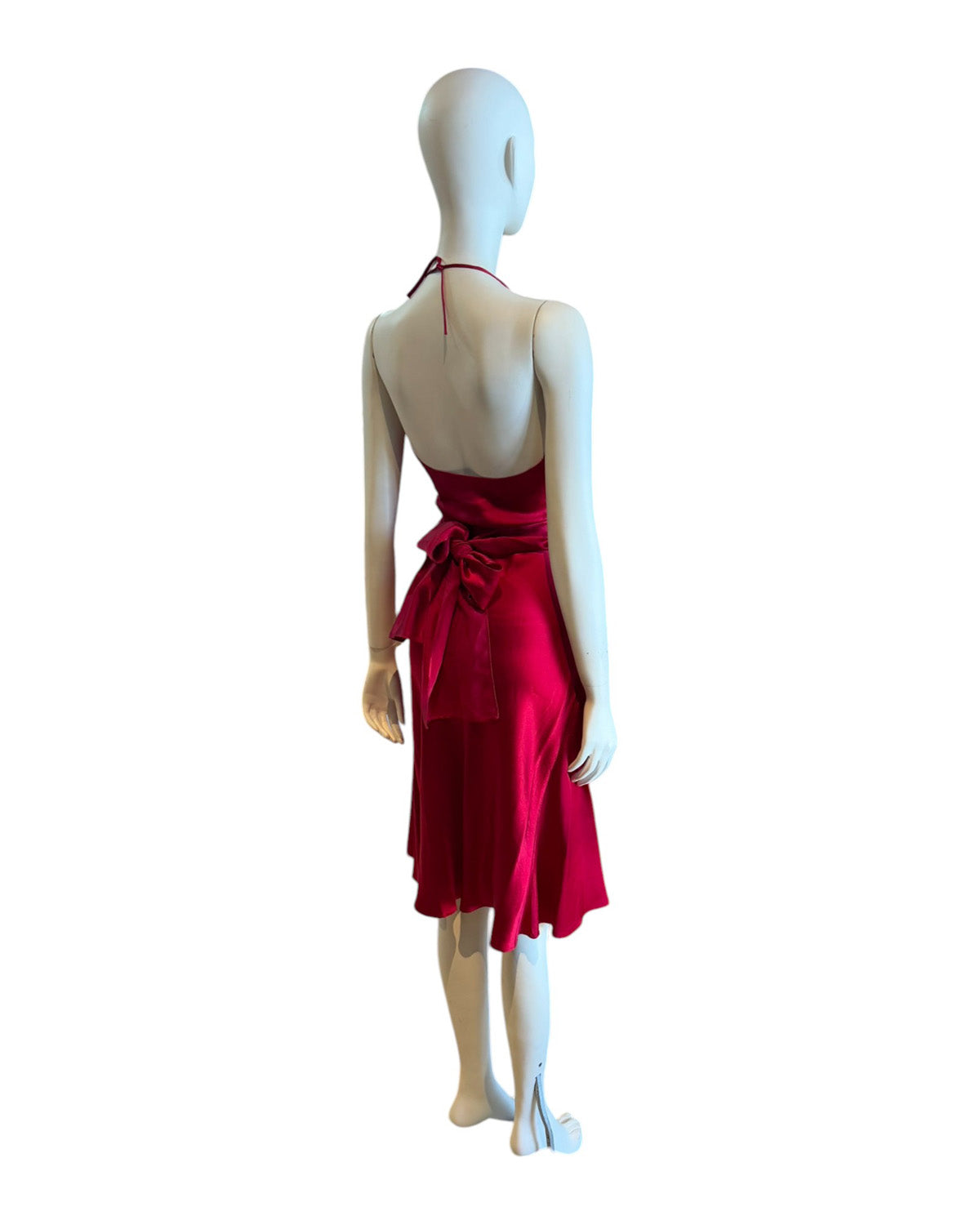 Vestido rojo cruzado