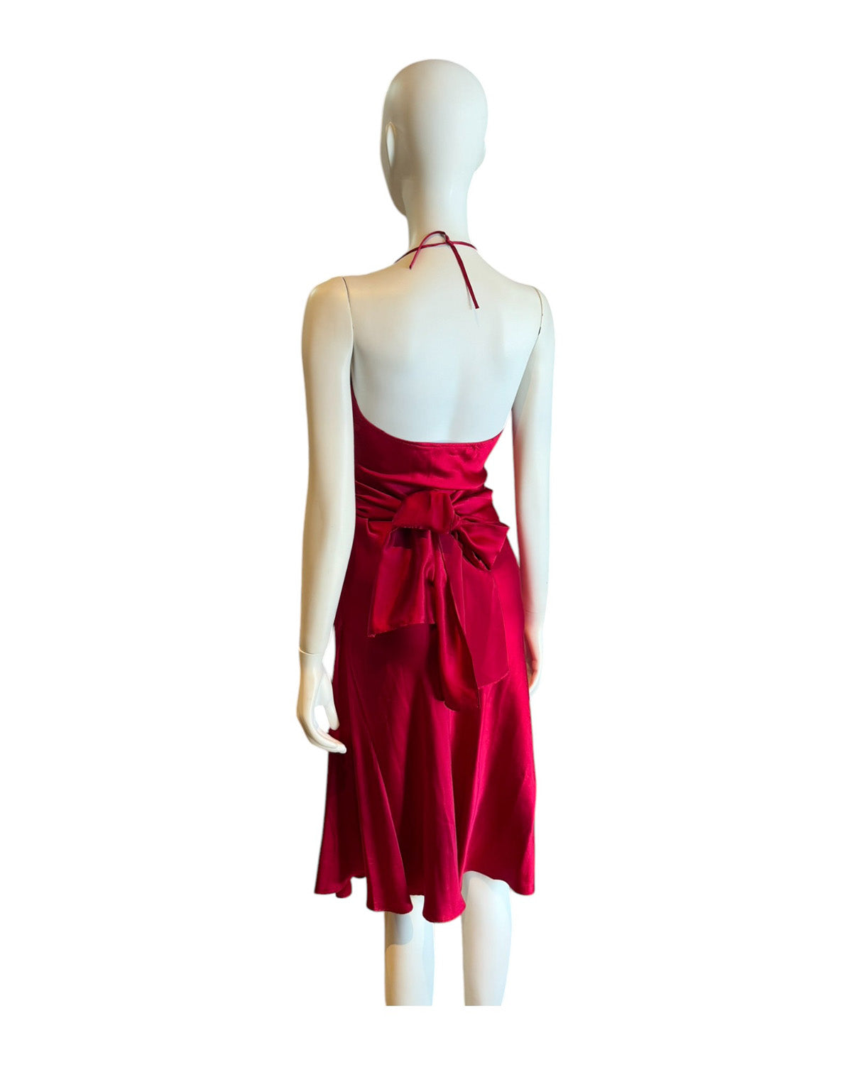 Vestido rojo cruzado