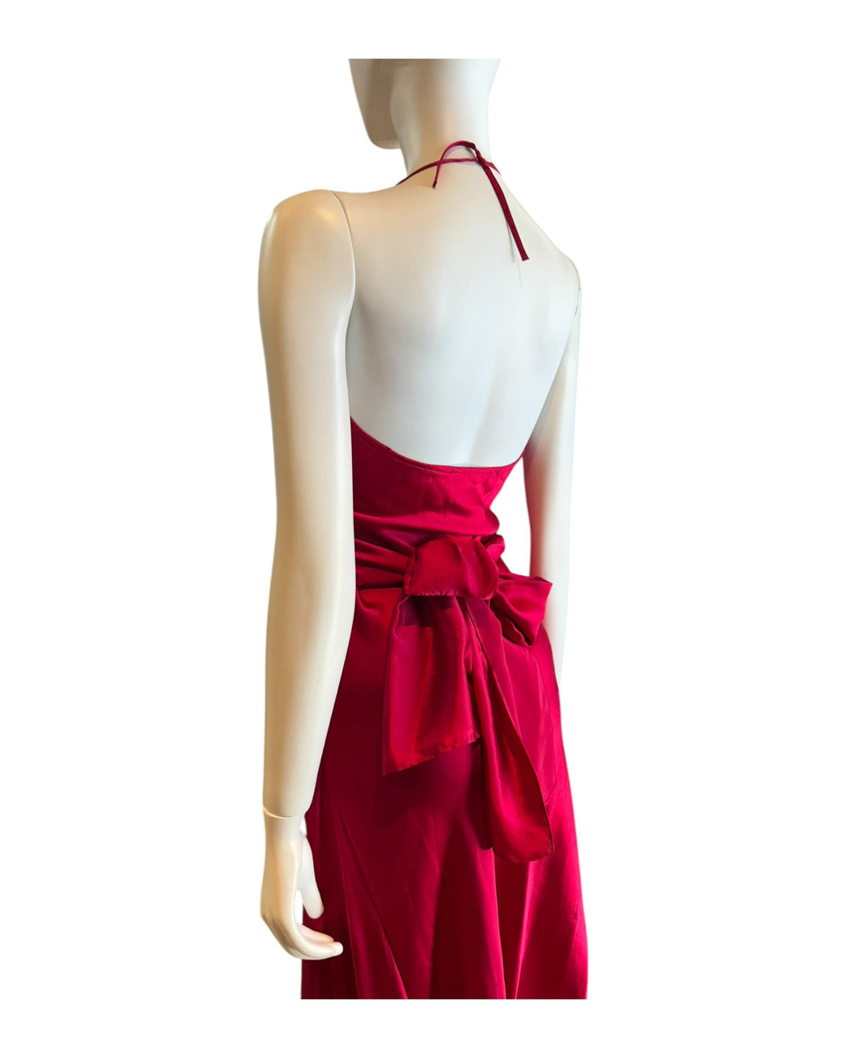 Vestido rojo cruzado