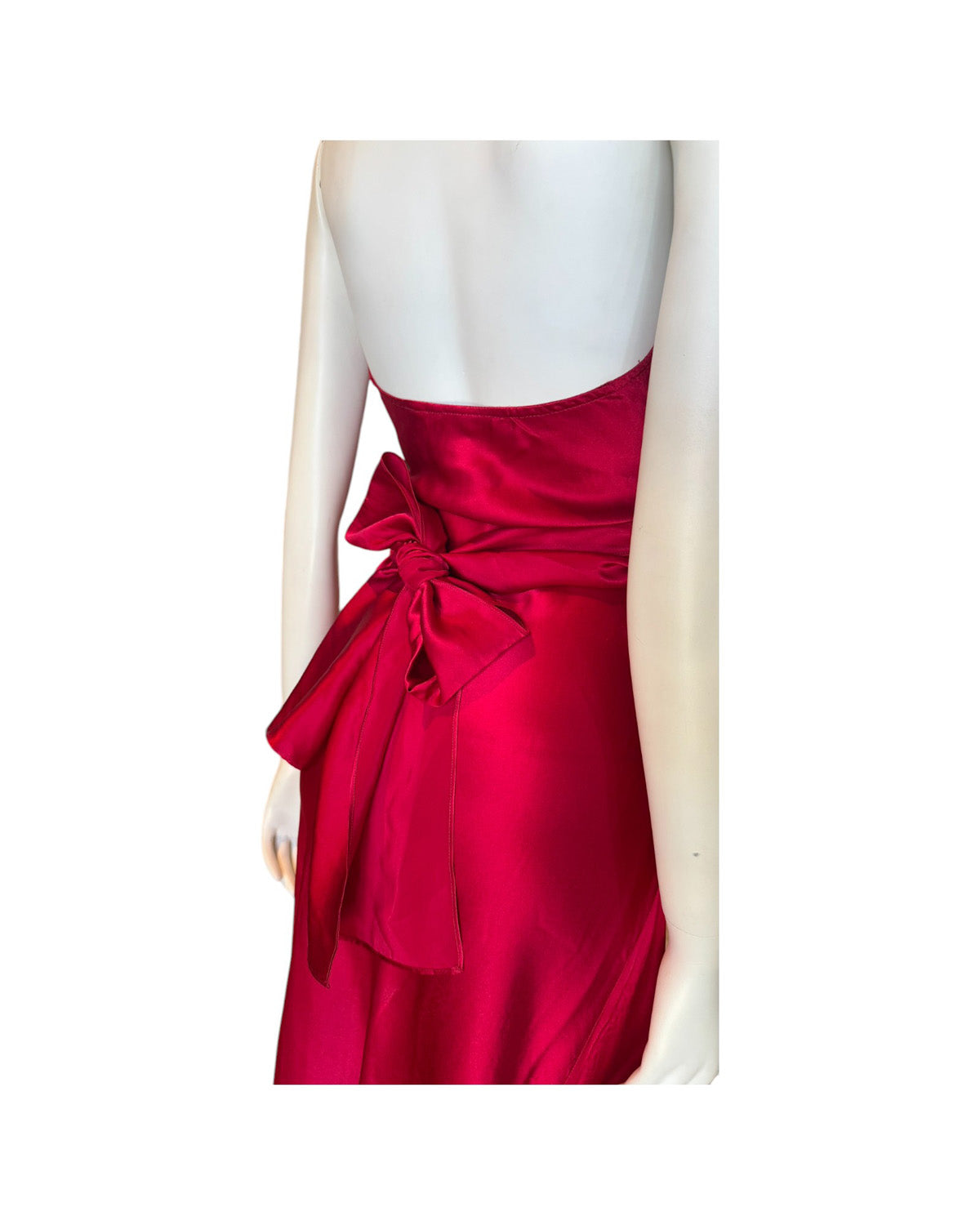 Vestido rojo cruzado