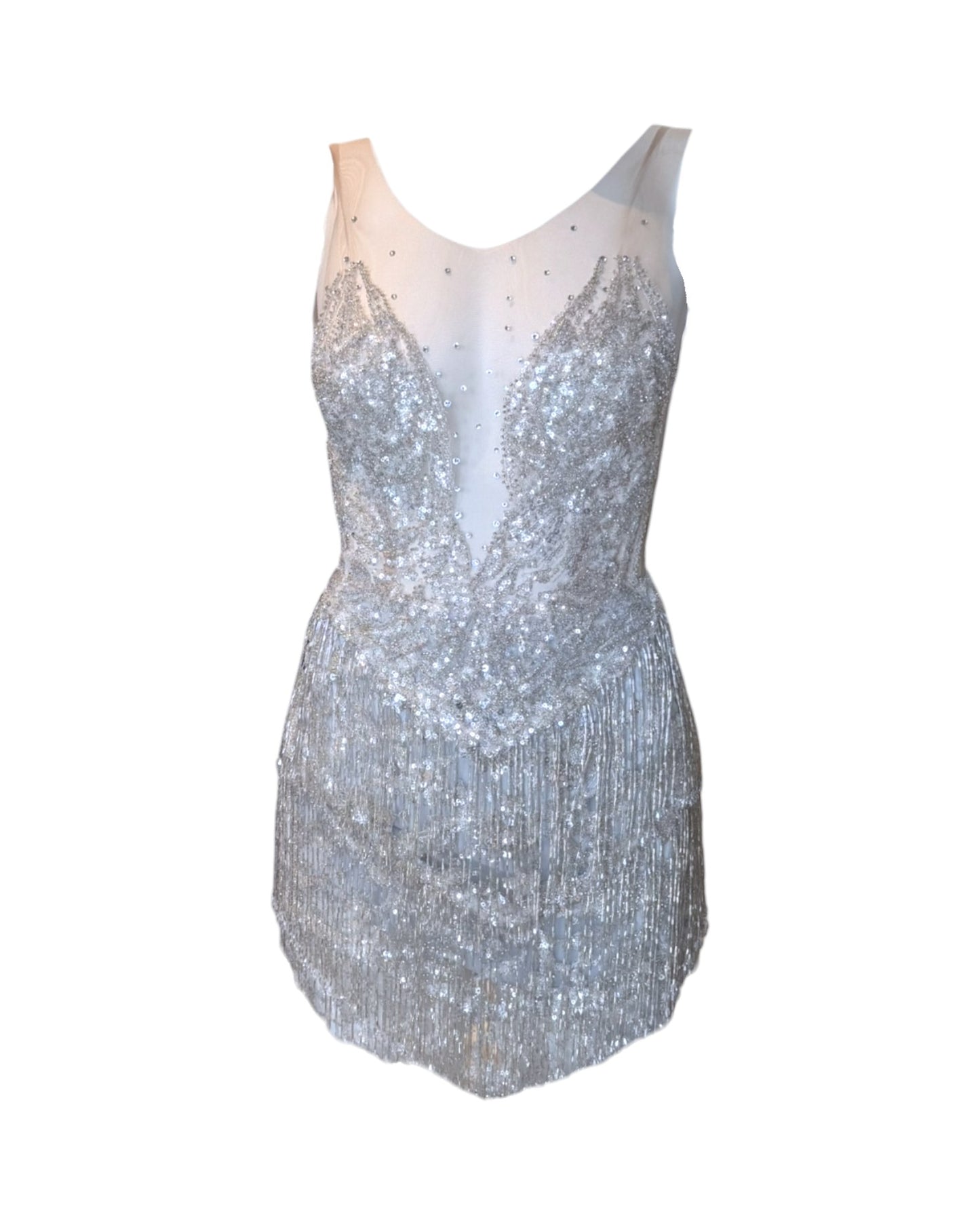 Vestido fiesta plata
