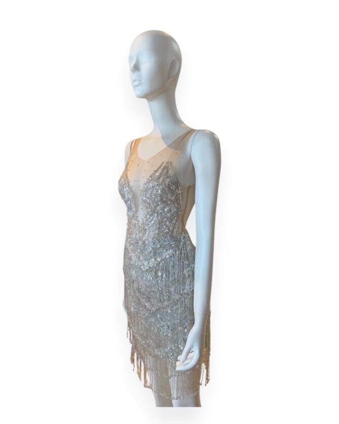 Vestido fiesta plata