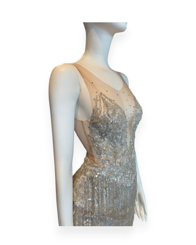 Vestido fiesta plata