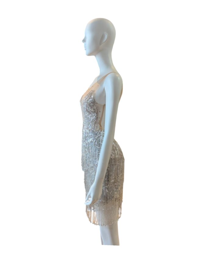 Vestido fiesta plata