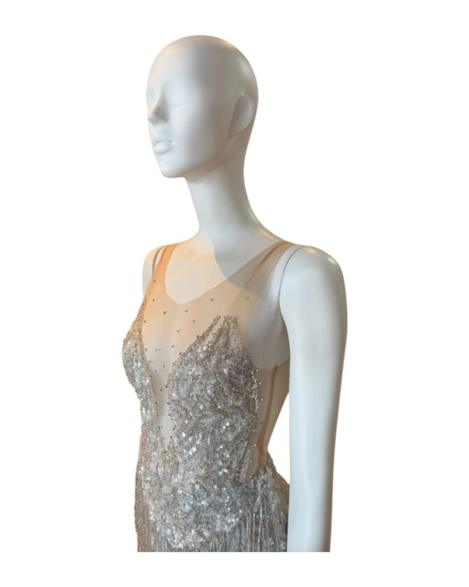 Vestido fiesta plata