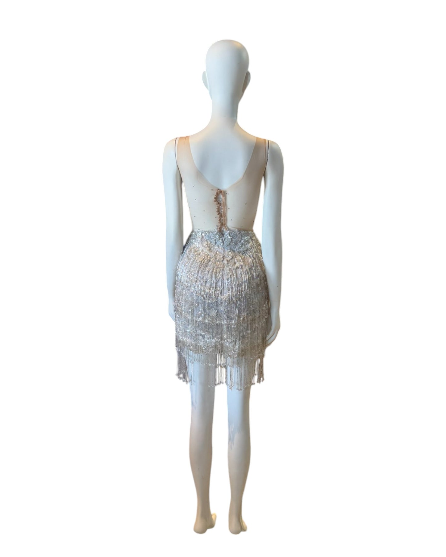 Vestido fiesta plata