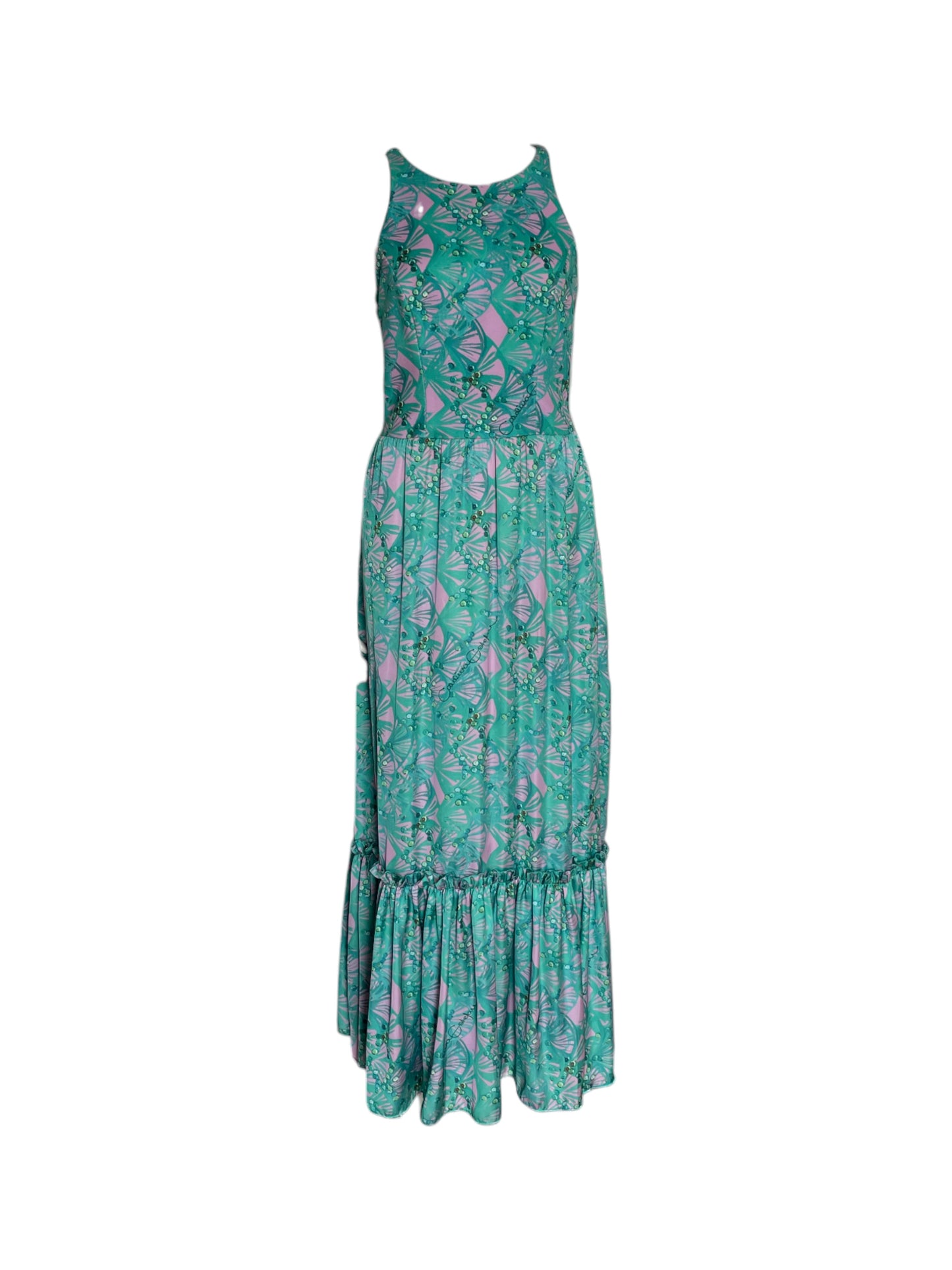 maxi vestido azul acuarela