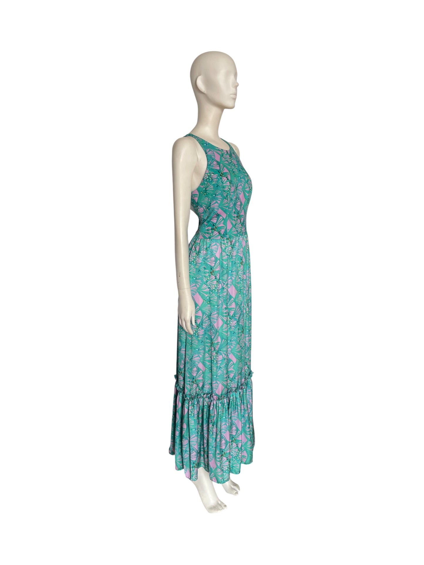 maxi vestido azul acuarela