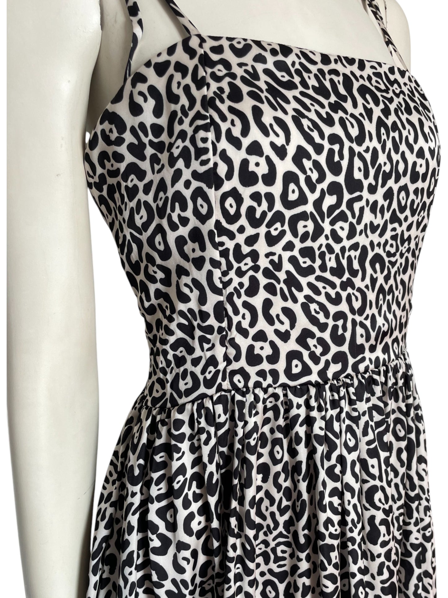 vestido maxi animal print