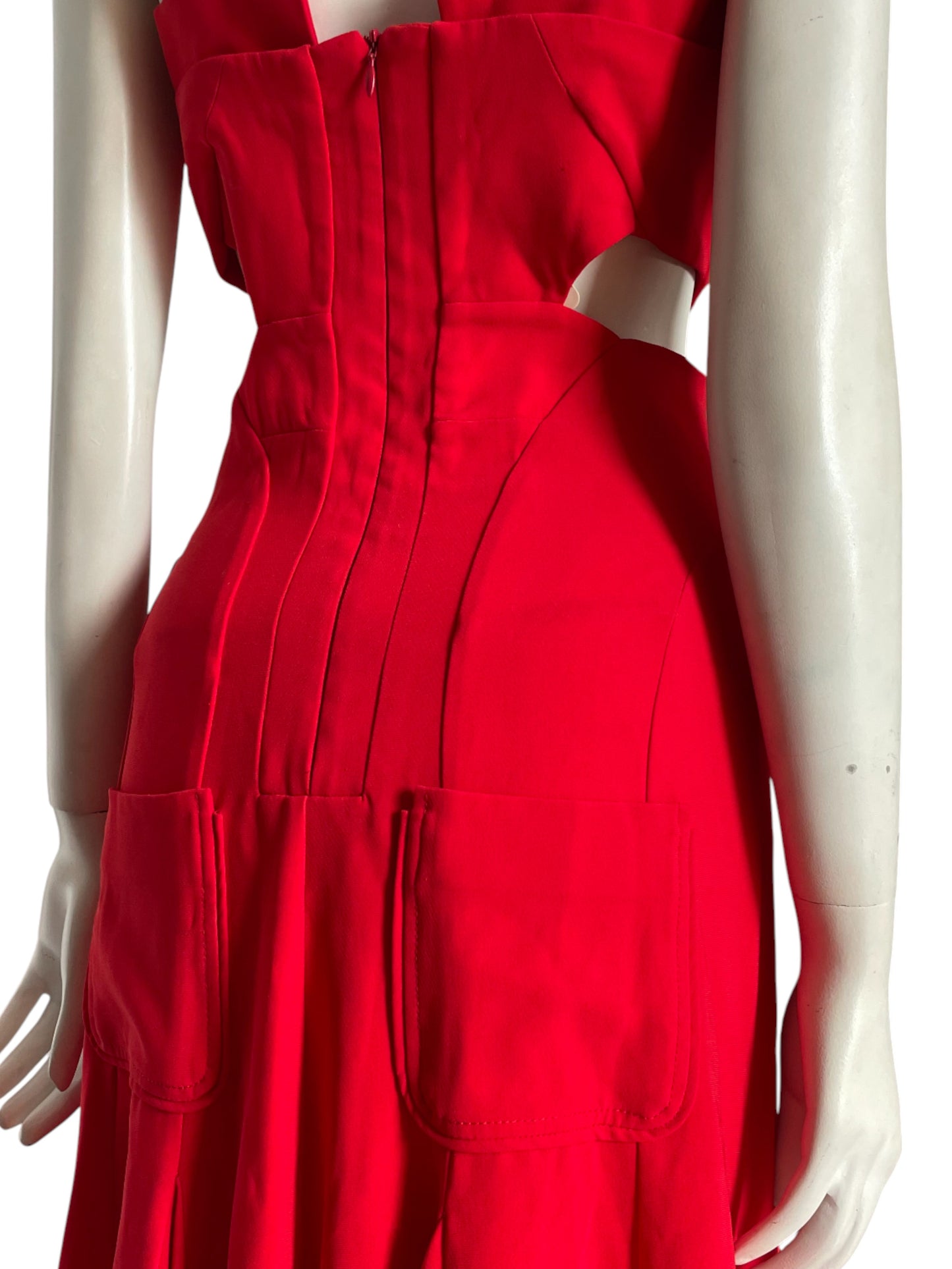 vestido maxi rojo