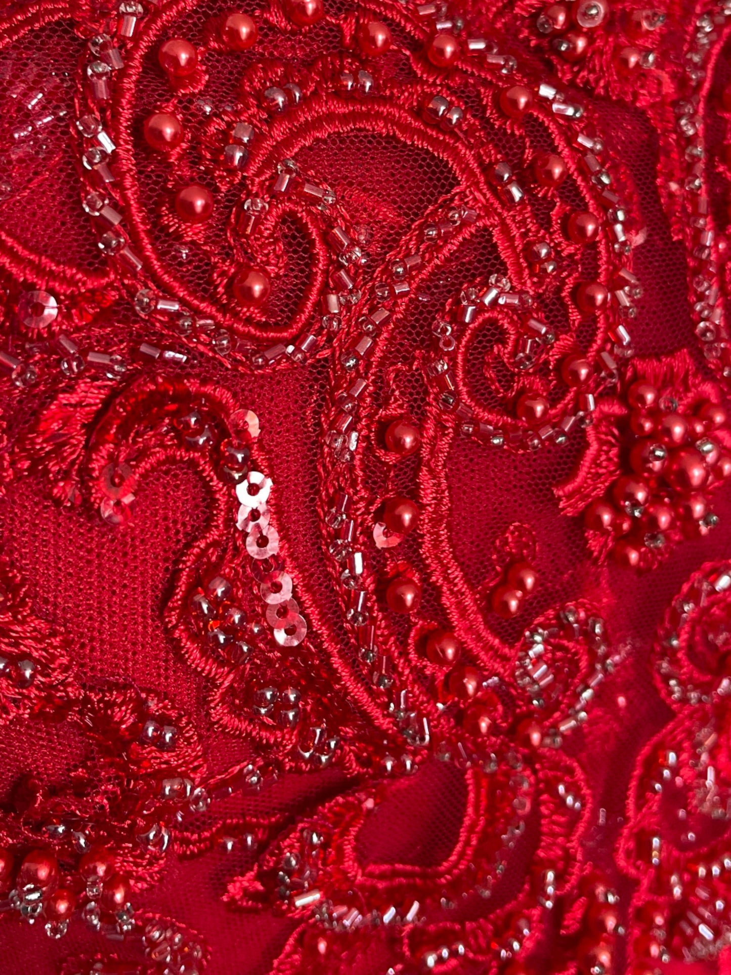 vestido maxi recamado