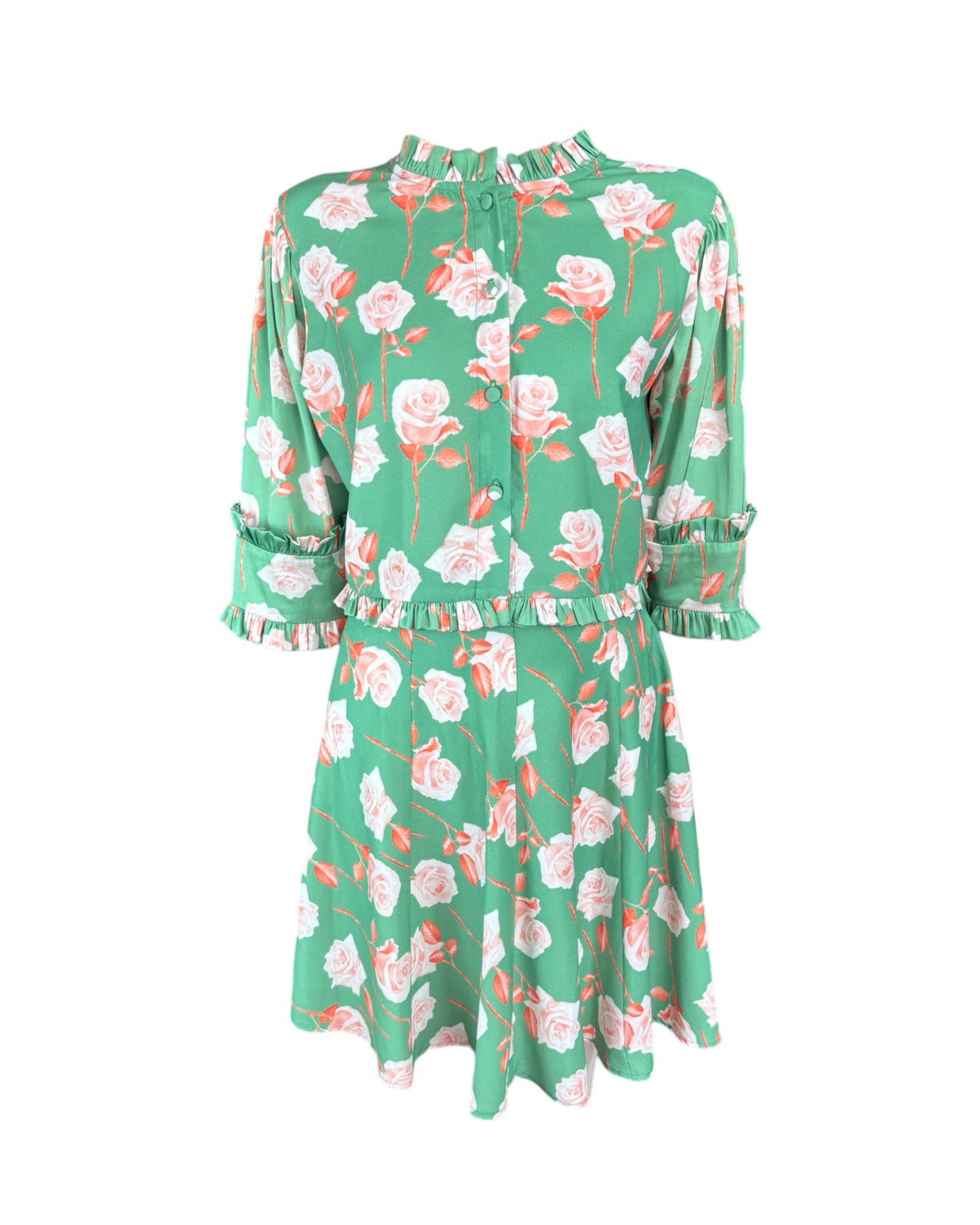 Set verde rosas