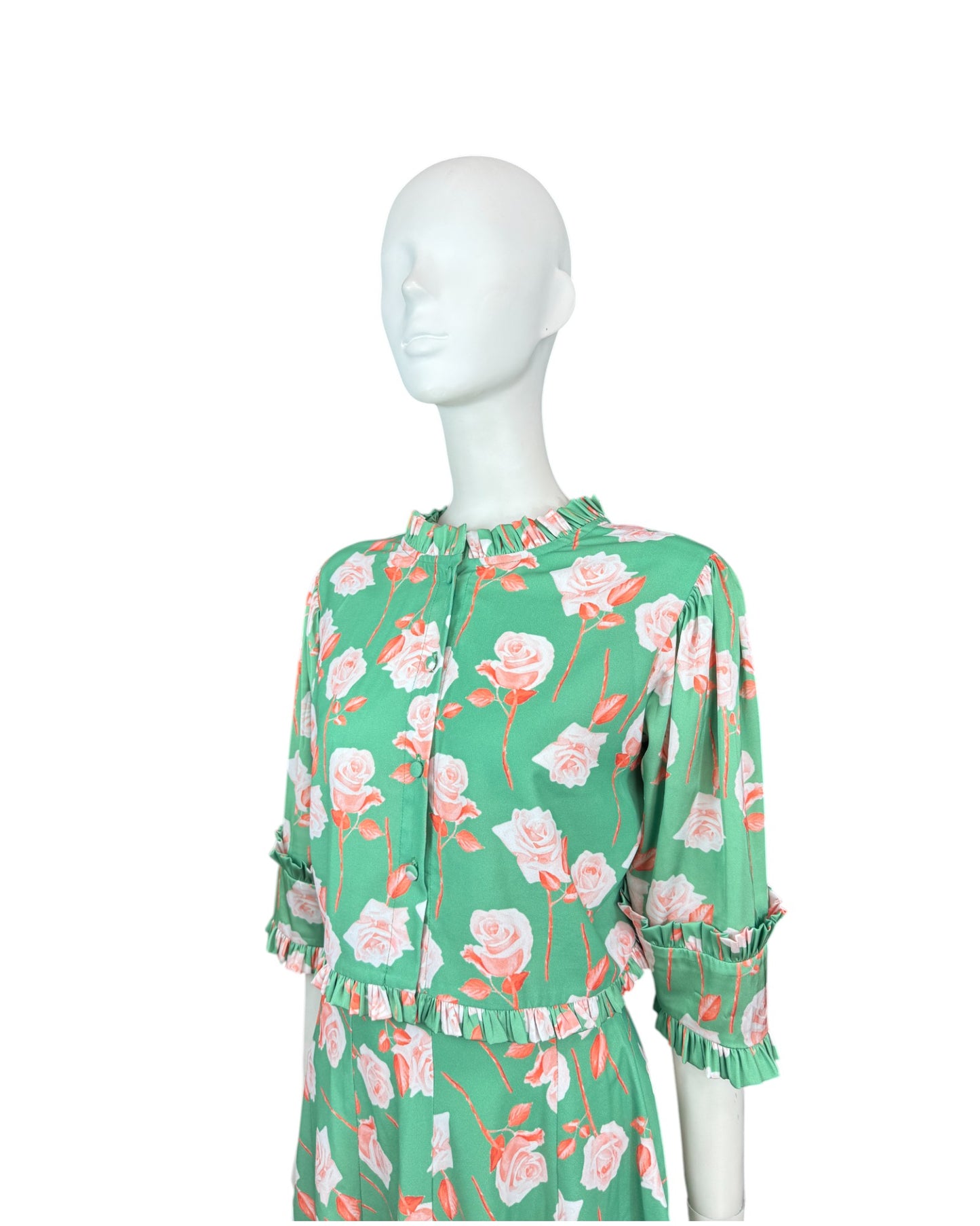 Set verde rosas