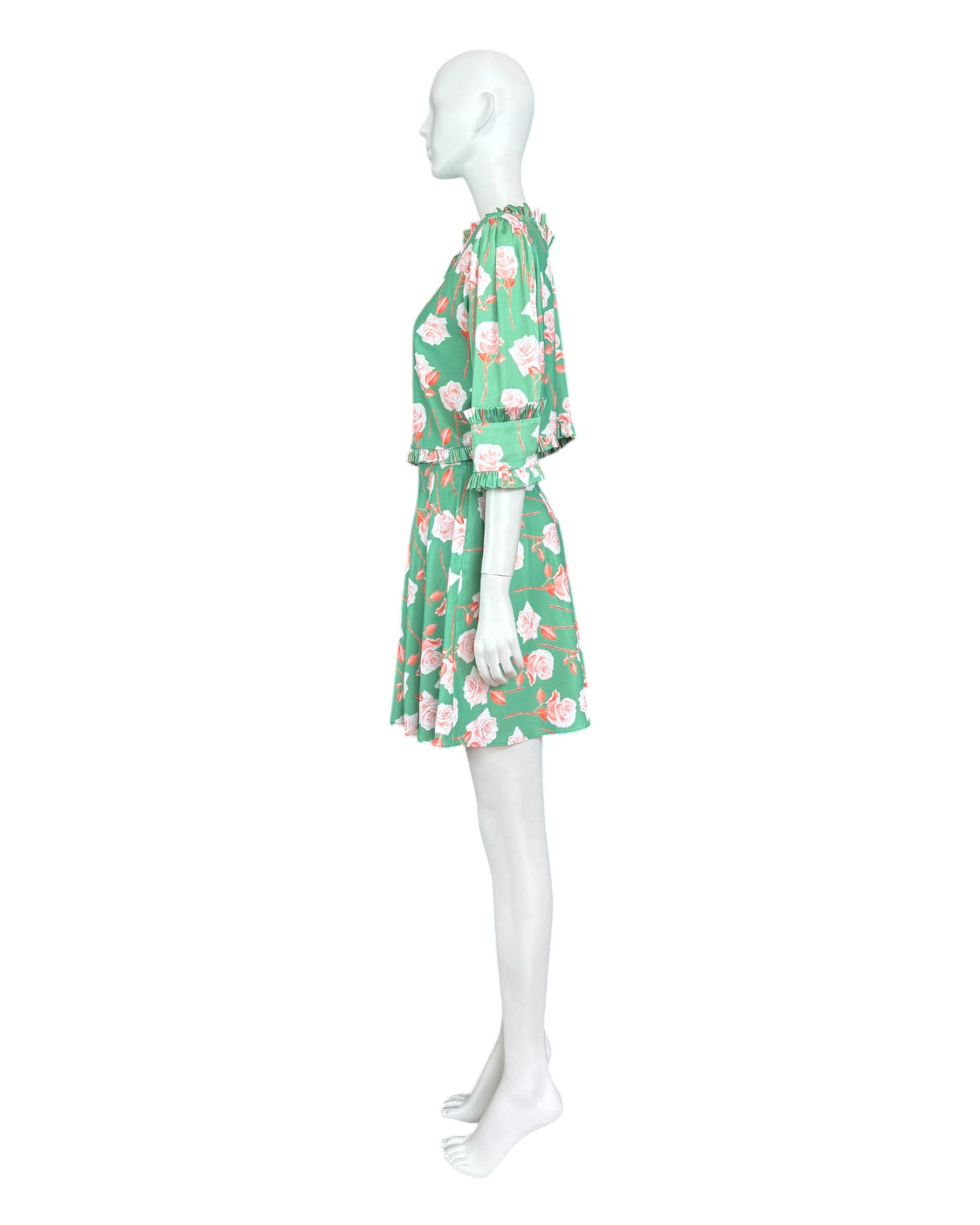 Set verde rosas