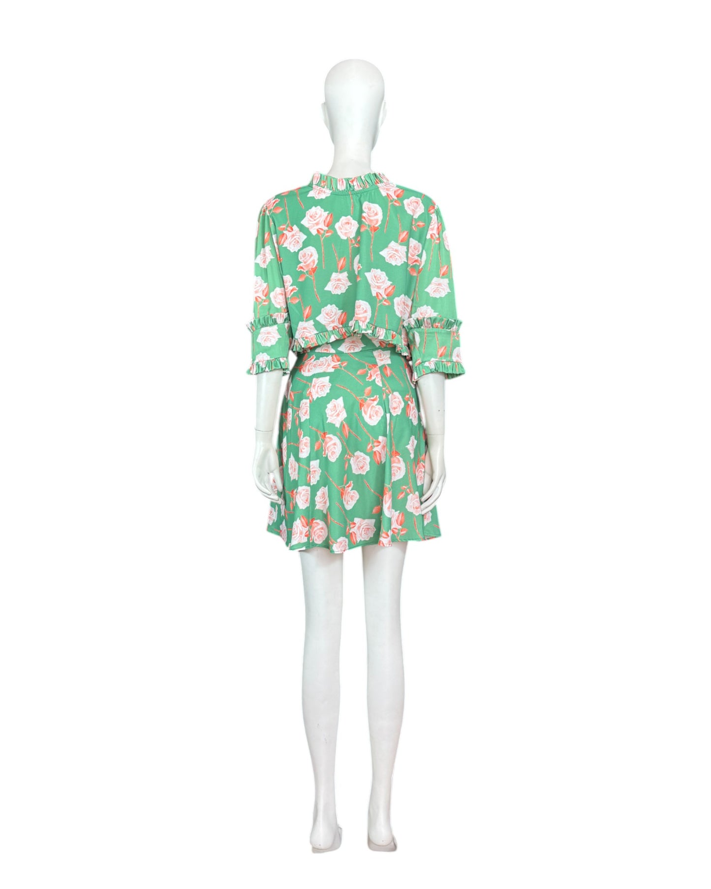 Set verde rosas