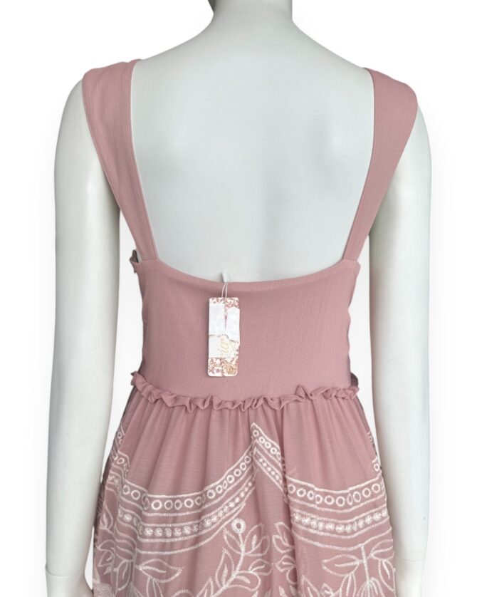 Vestido maxi rose