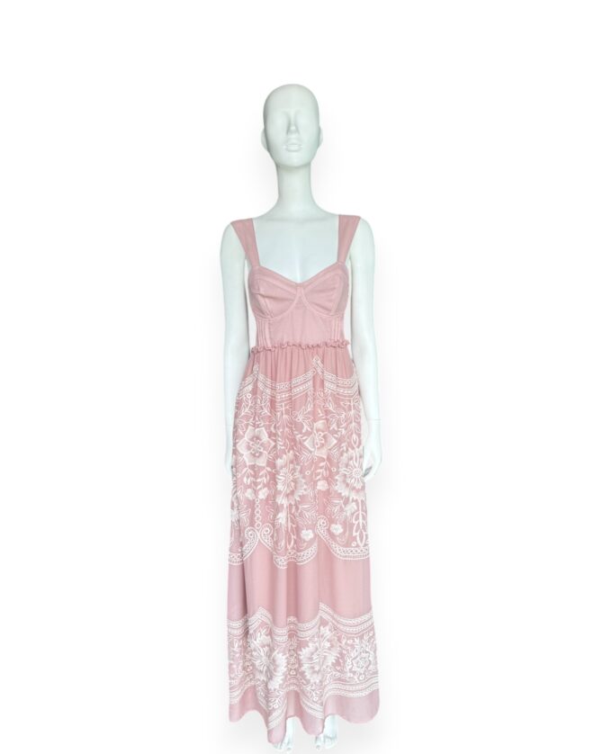 Vestido maxi rose