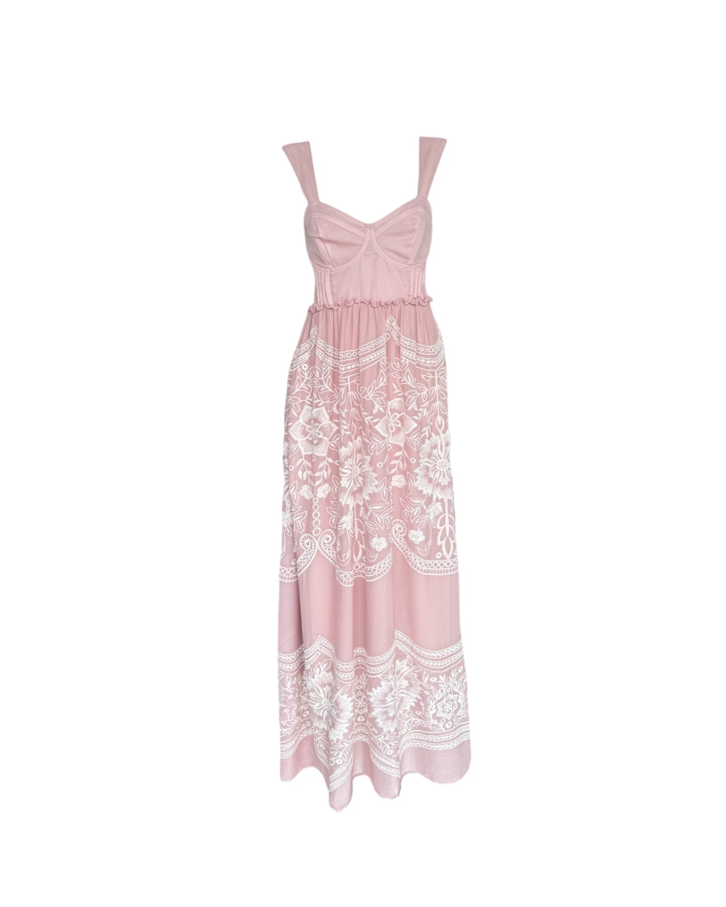 Vestido maxi rose