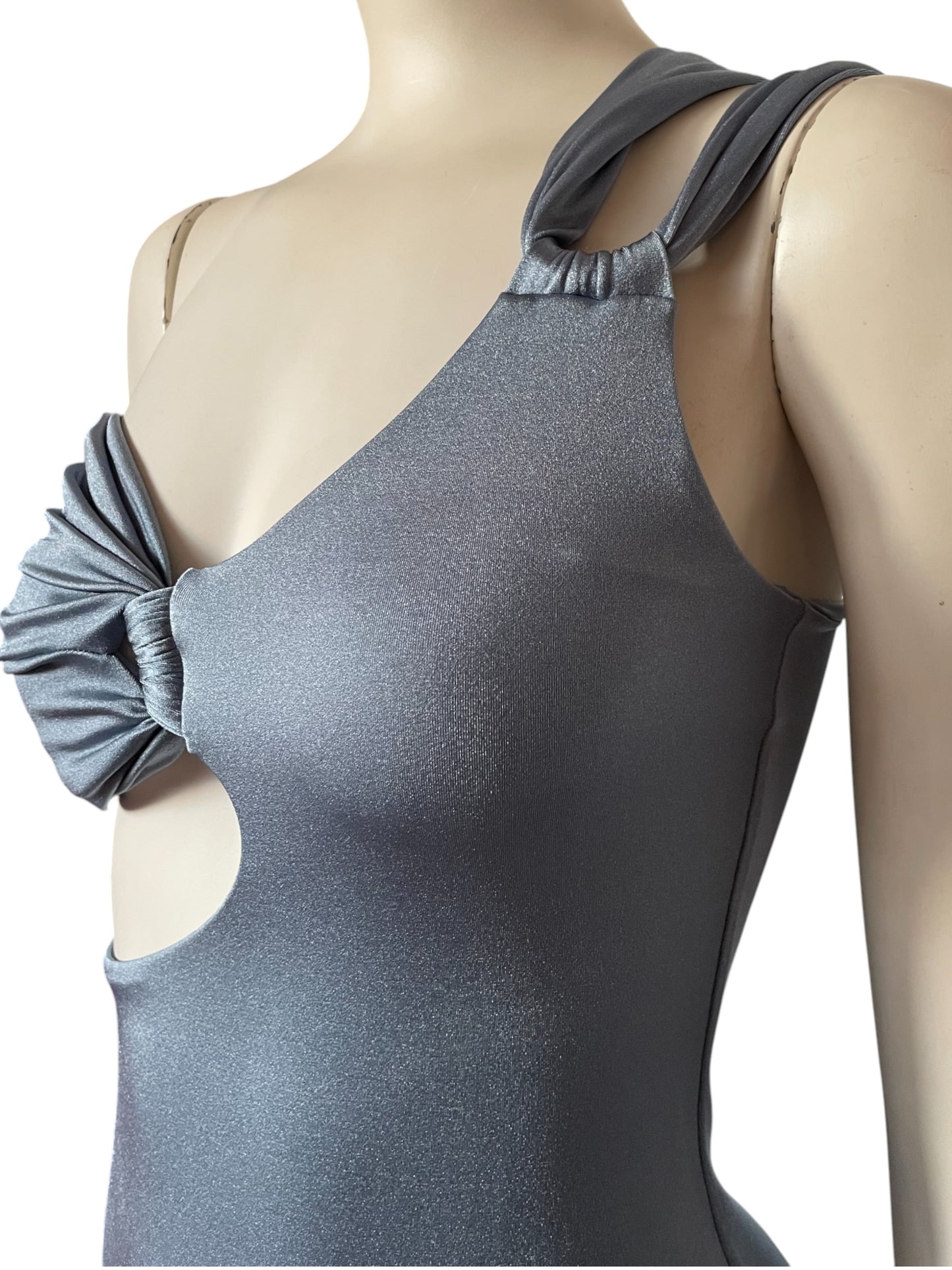 maxi dress azul petroleo