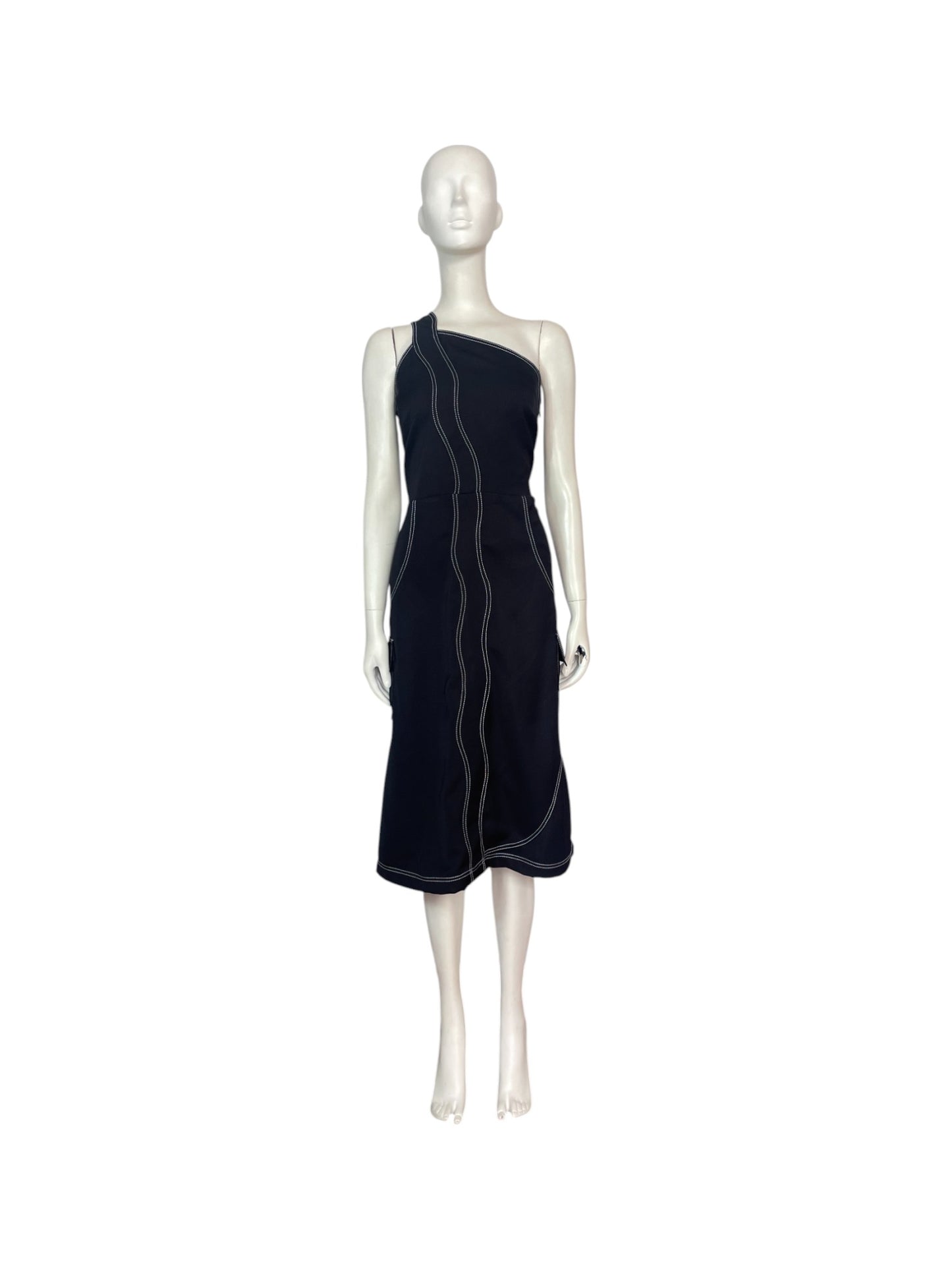 vestido bella mini medio hombro