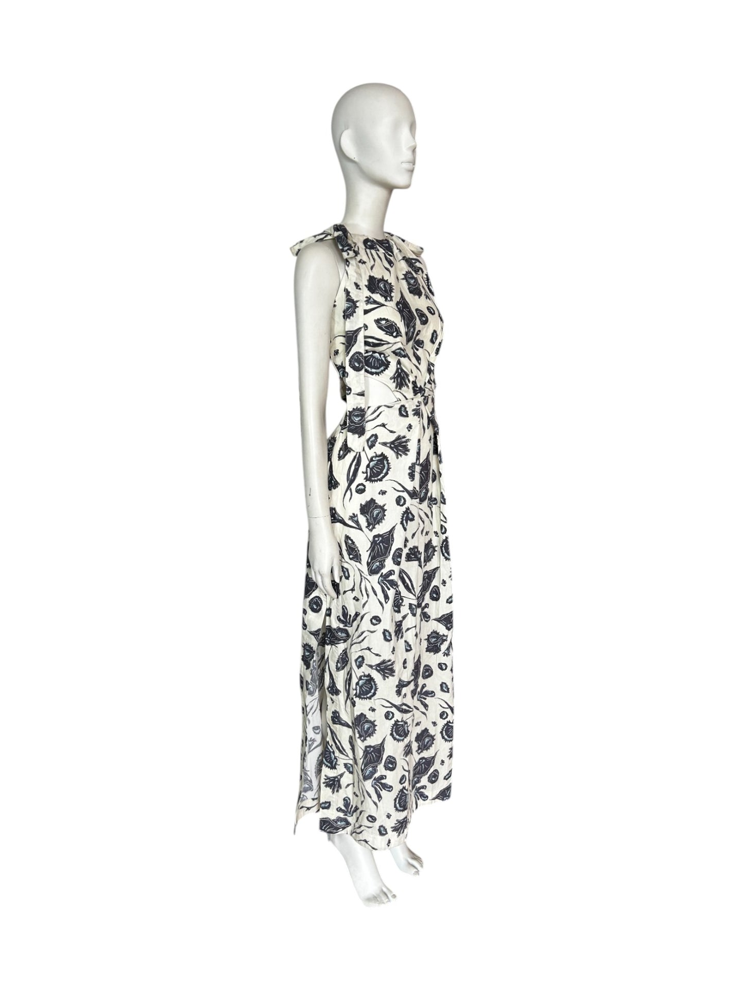 Vestido estampado flores azul
