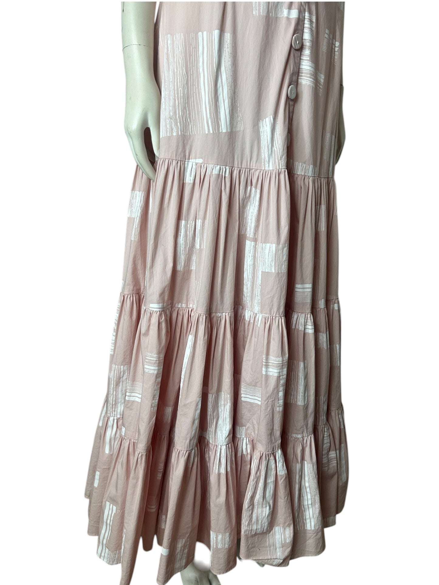 Vestido maxi palo rosa manga larga