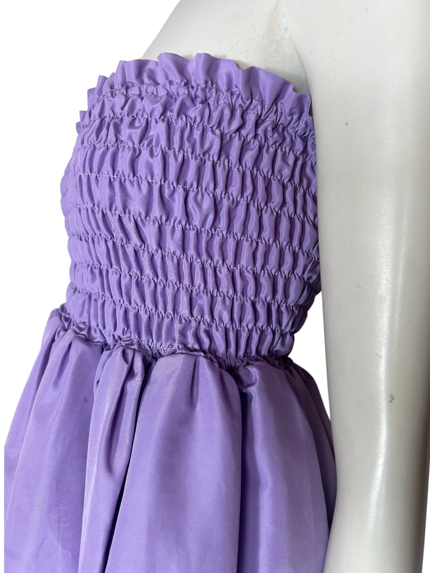 Mini vestido globo color lila