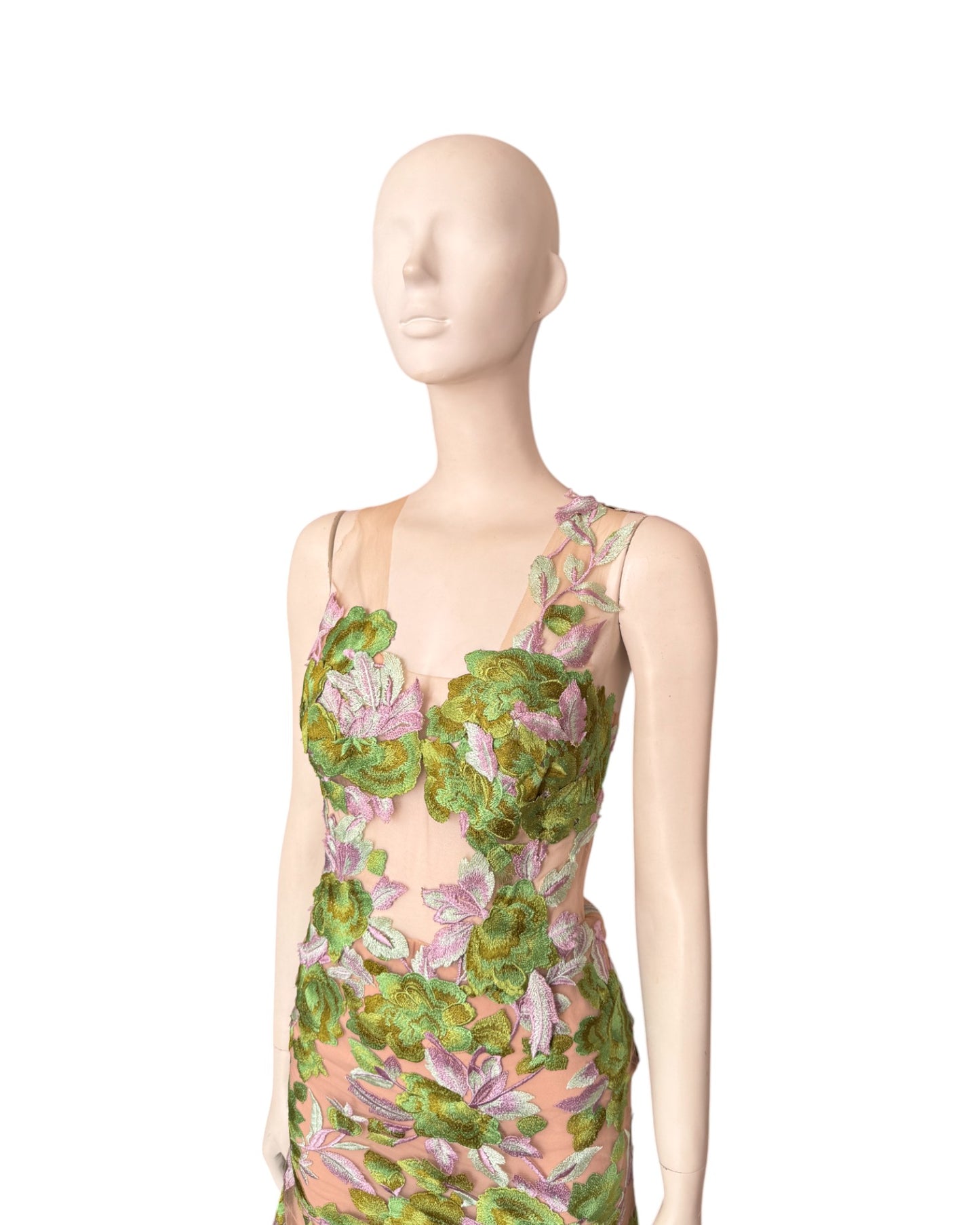 Vestido jardin bordado