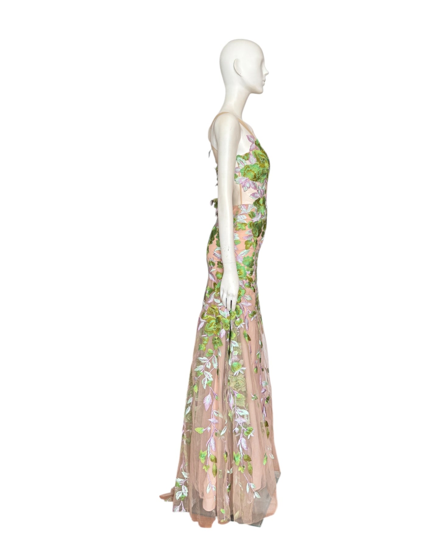 Vestido jardin bordado