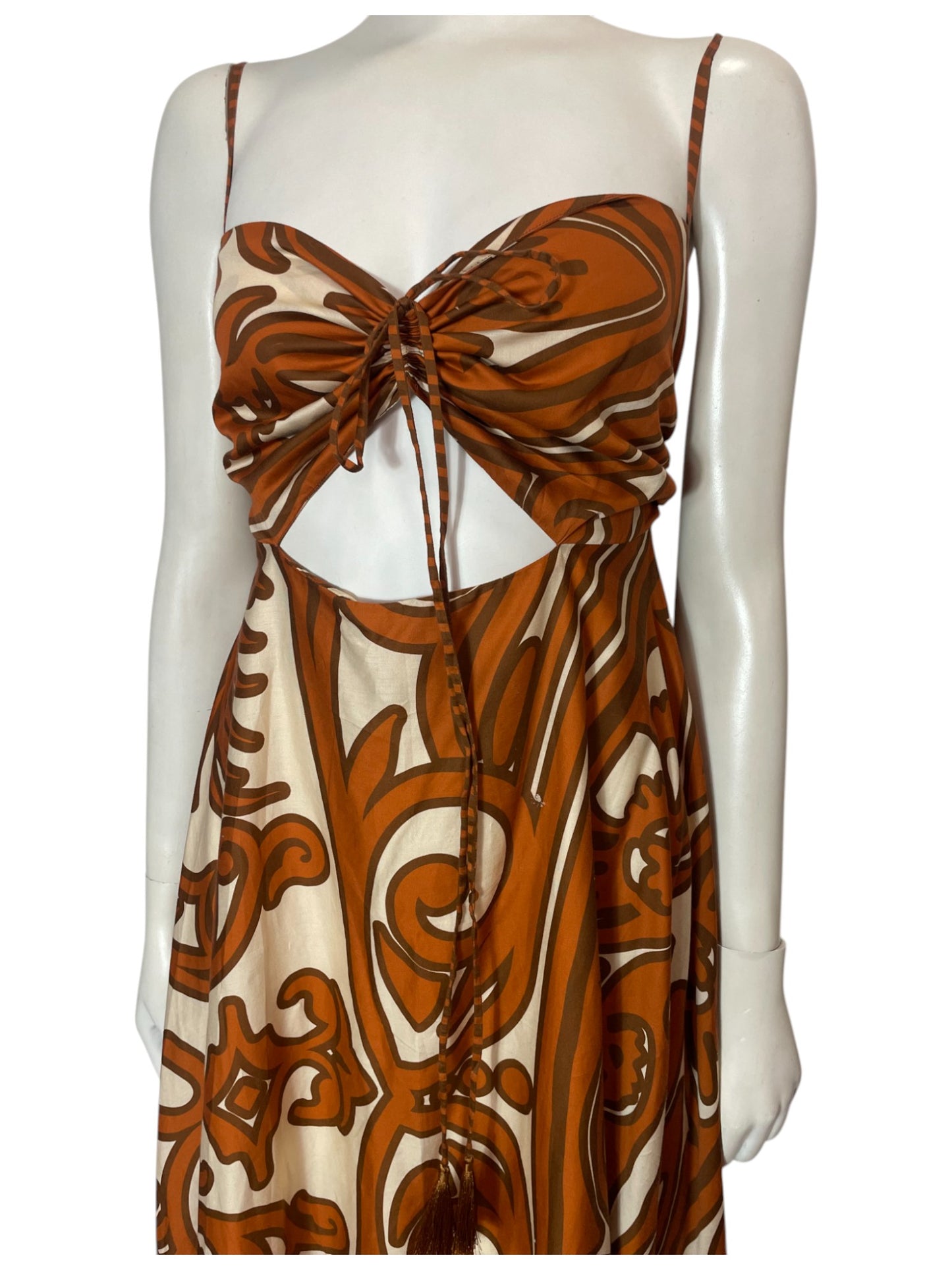 Maxi vestido terracota