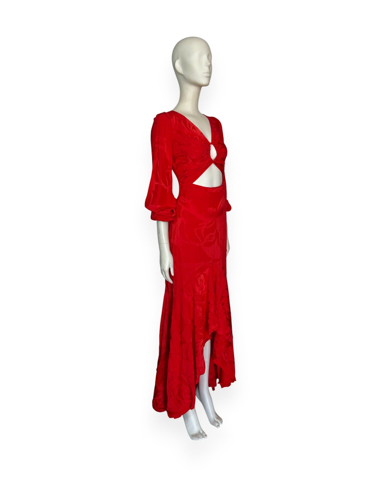 Vestido maxi manga larga