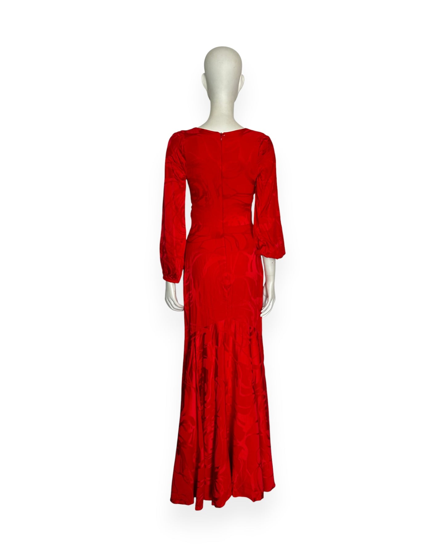 Vestido maxi manga larga