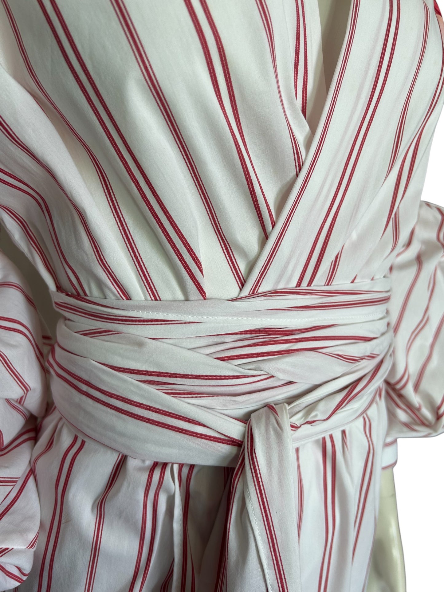Pavia stripe midi dres