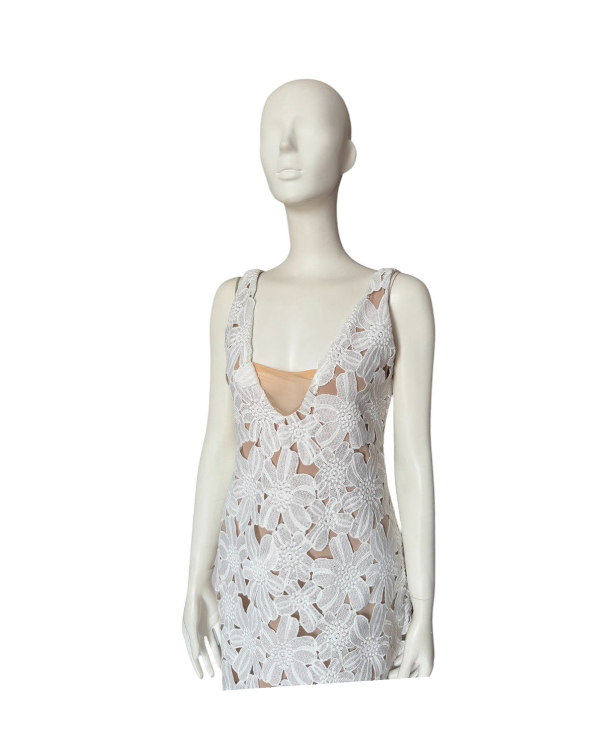 Vestido blanco bordado