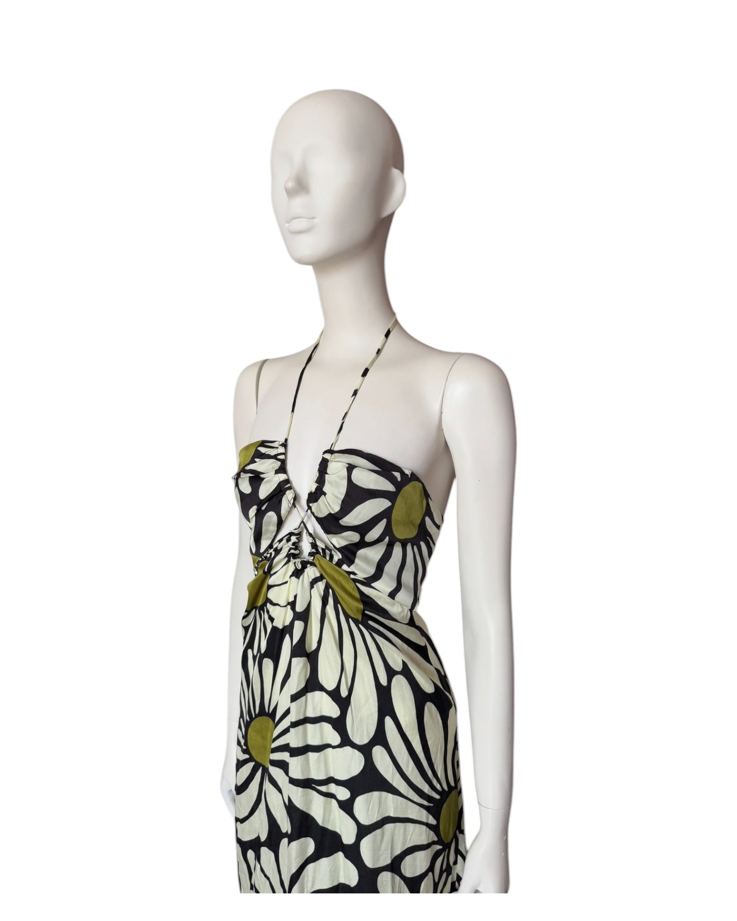 Vestido midi margaritas