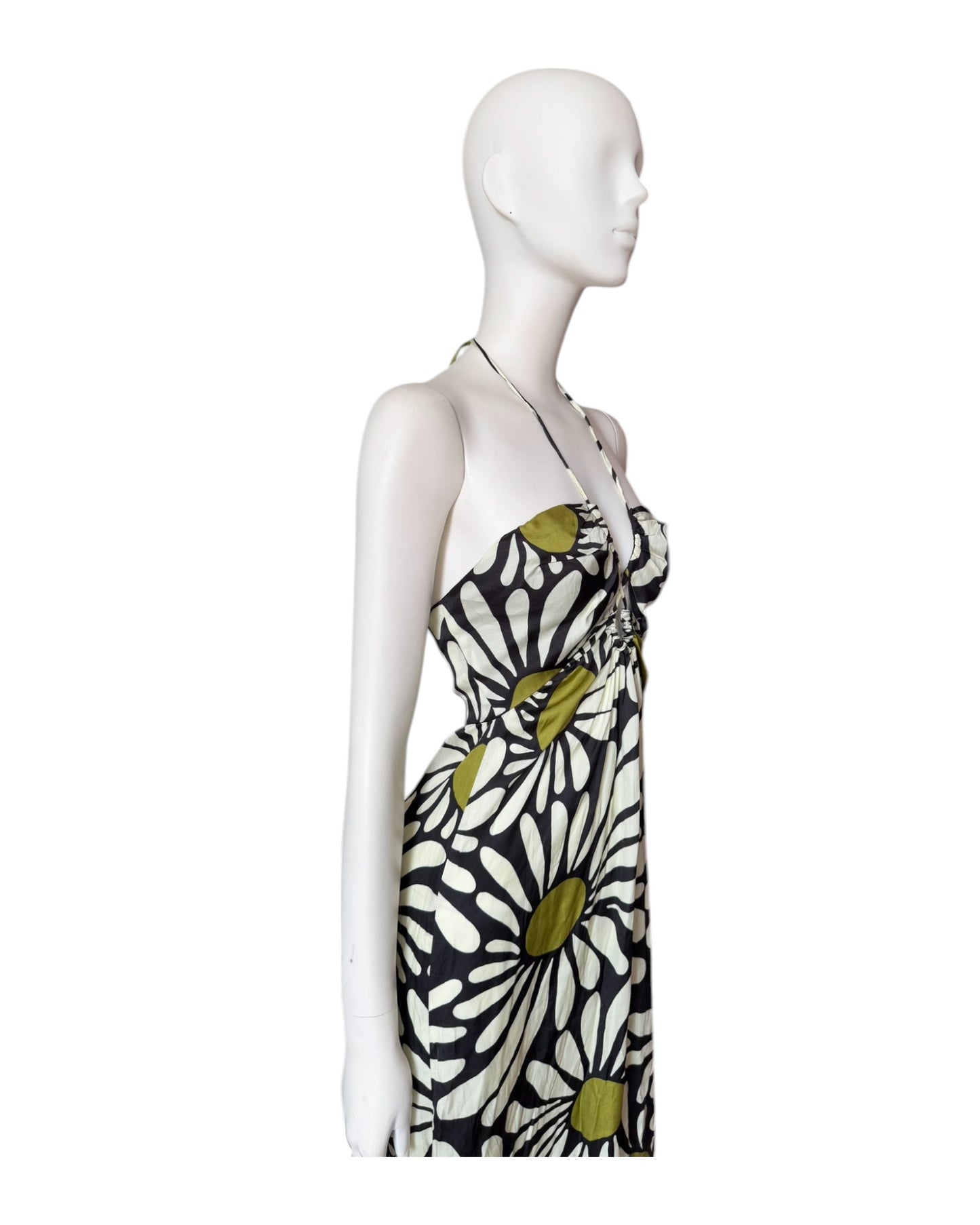 Vestido midi margaritas