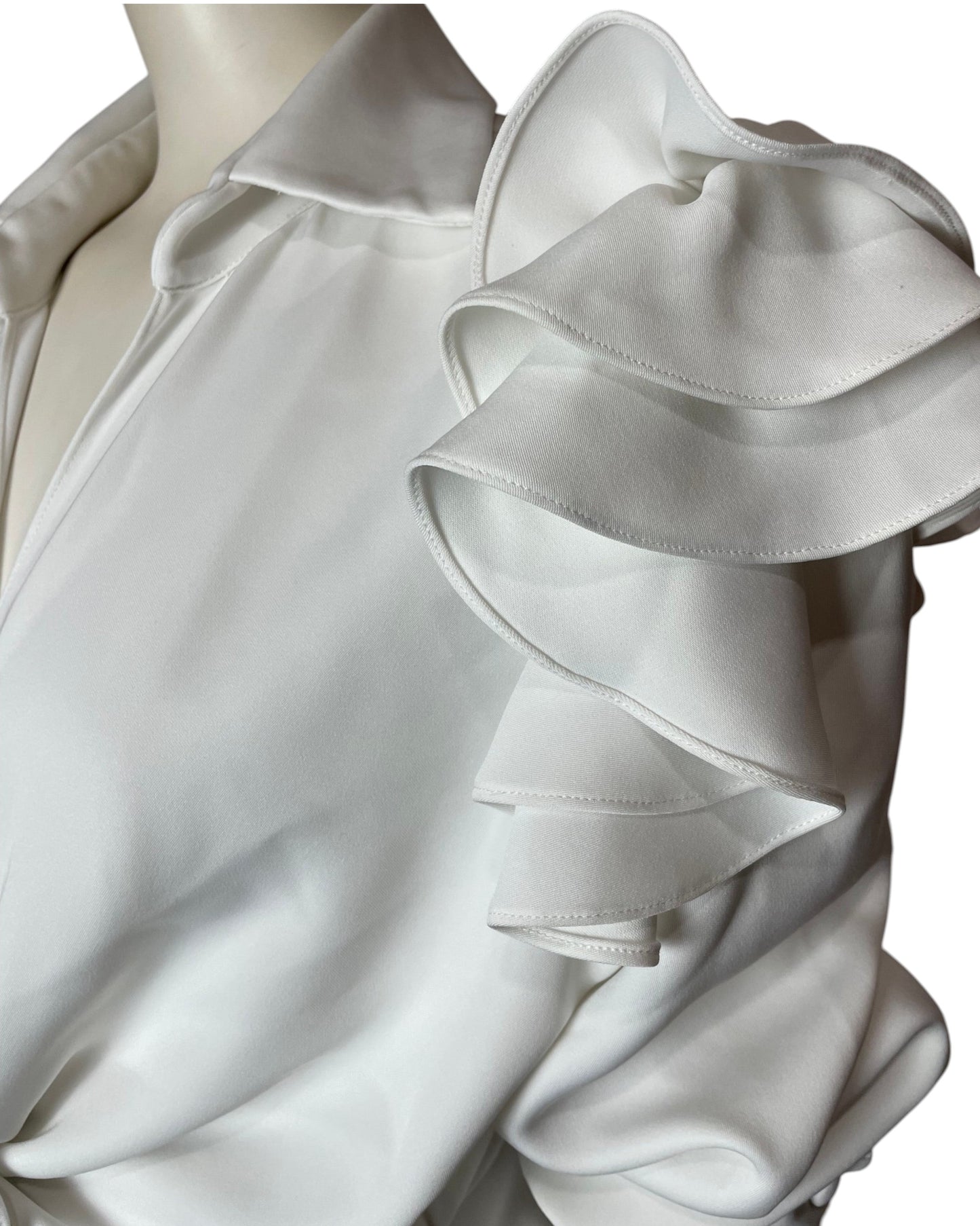 Camisa manga larga blanca con boleros