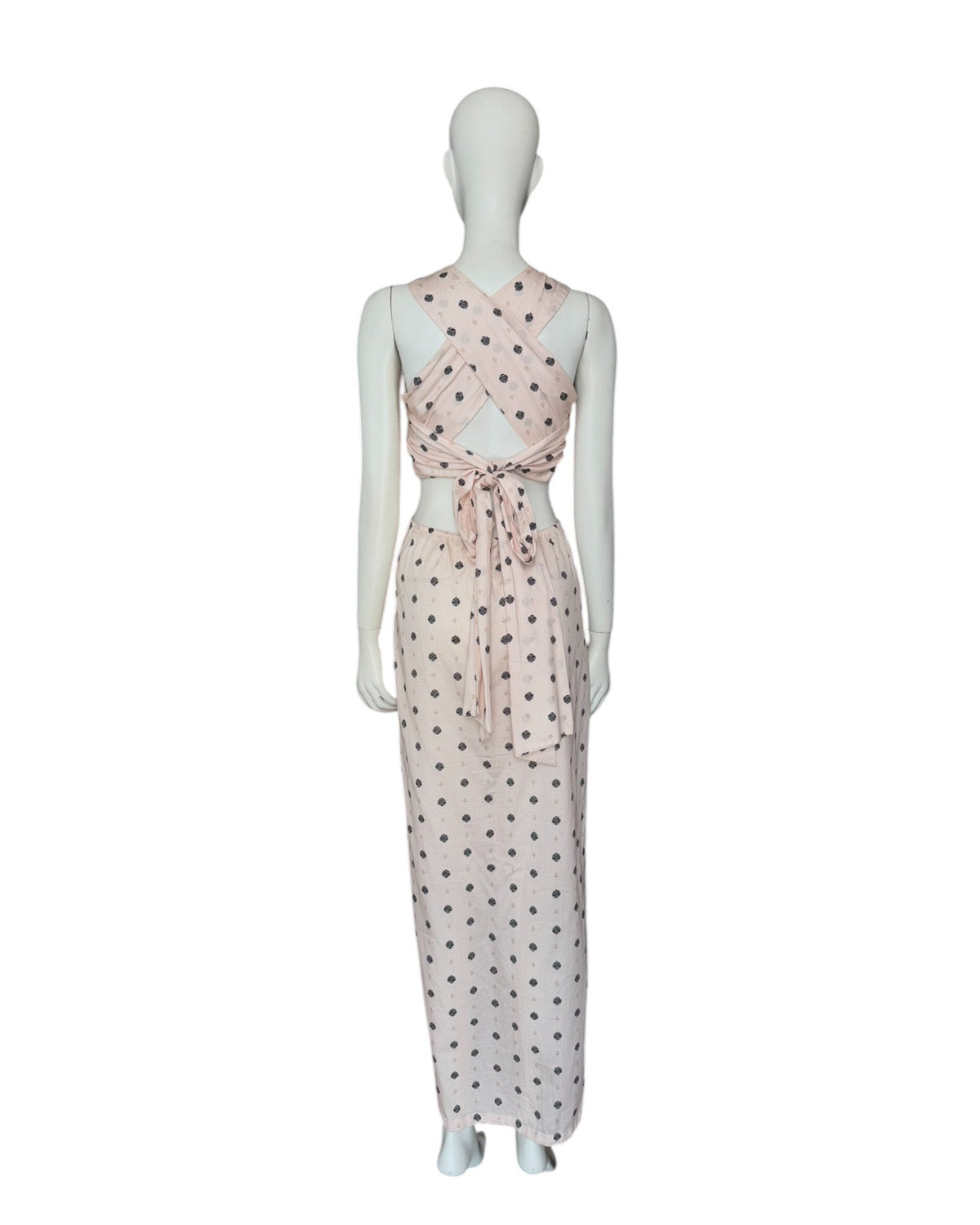 Vestido maxi puntos