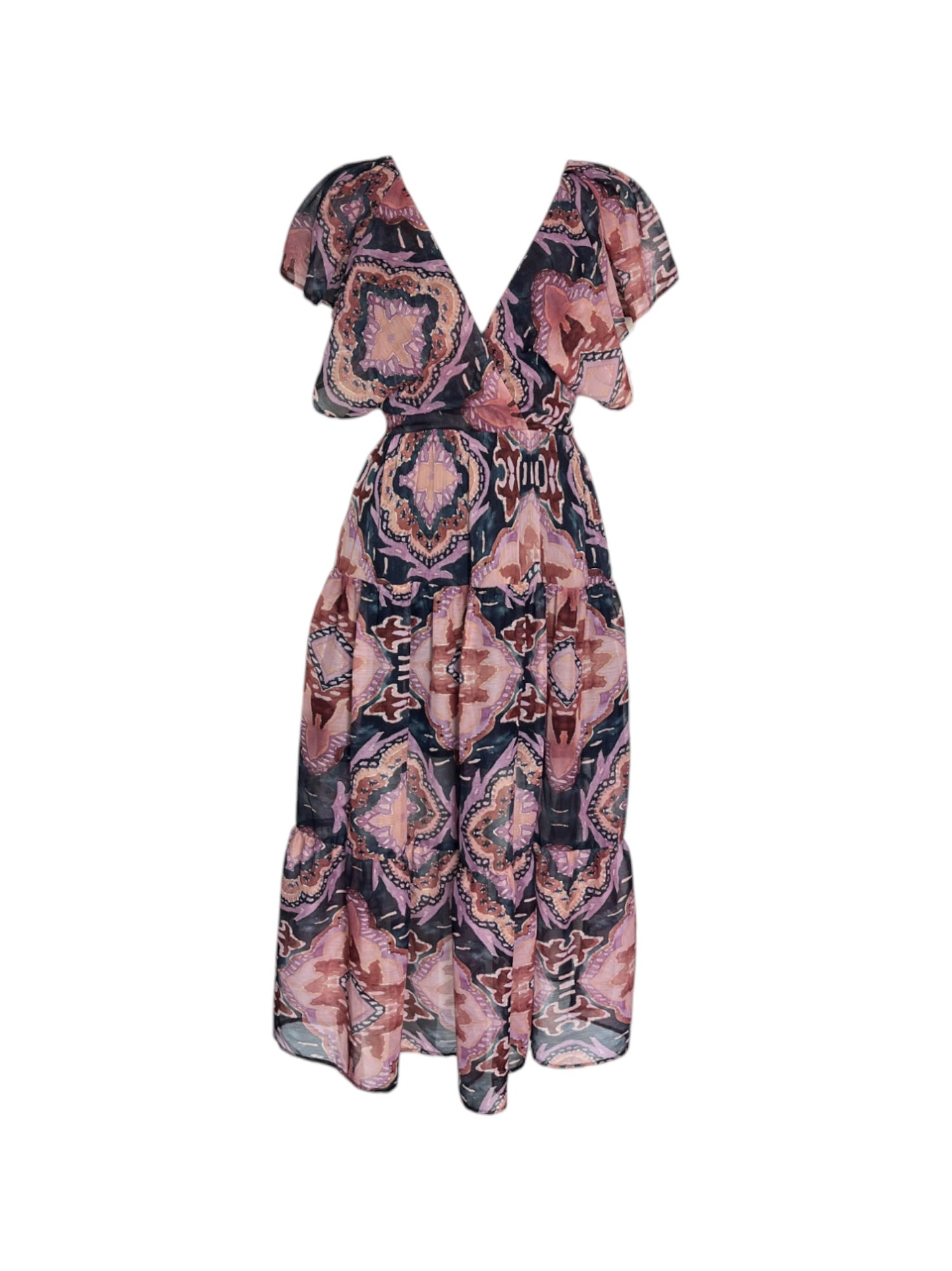 vestido midi tierra figuras