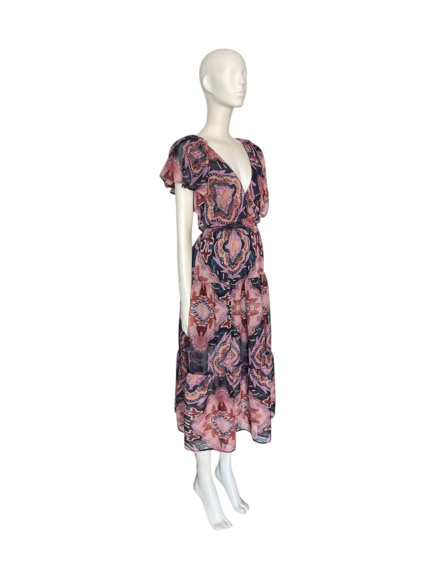 vestido midi tierra figuras