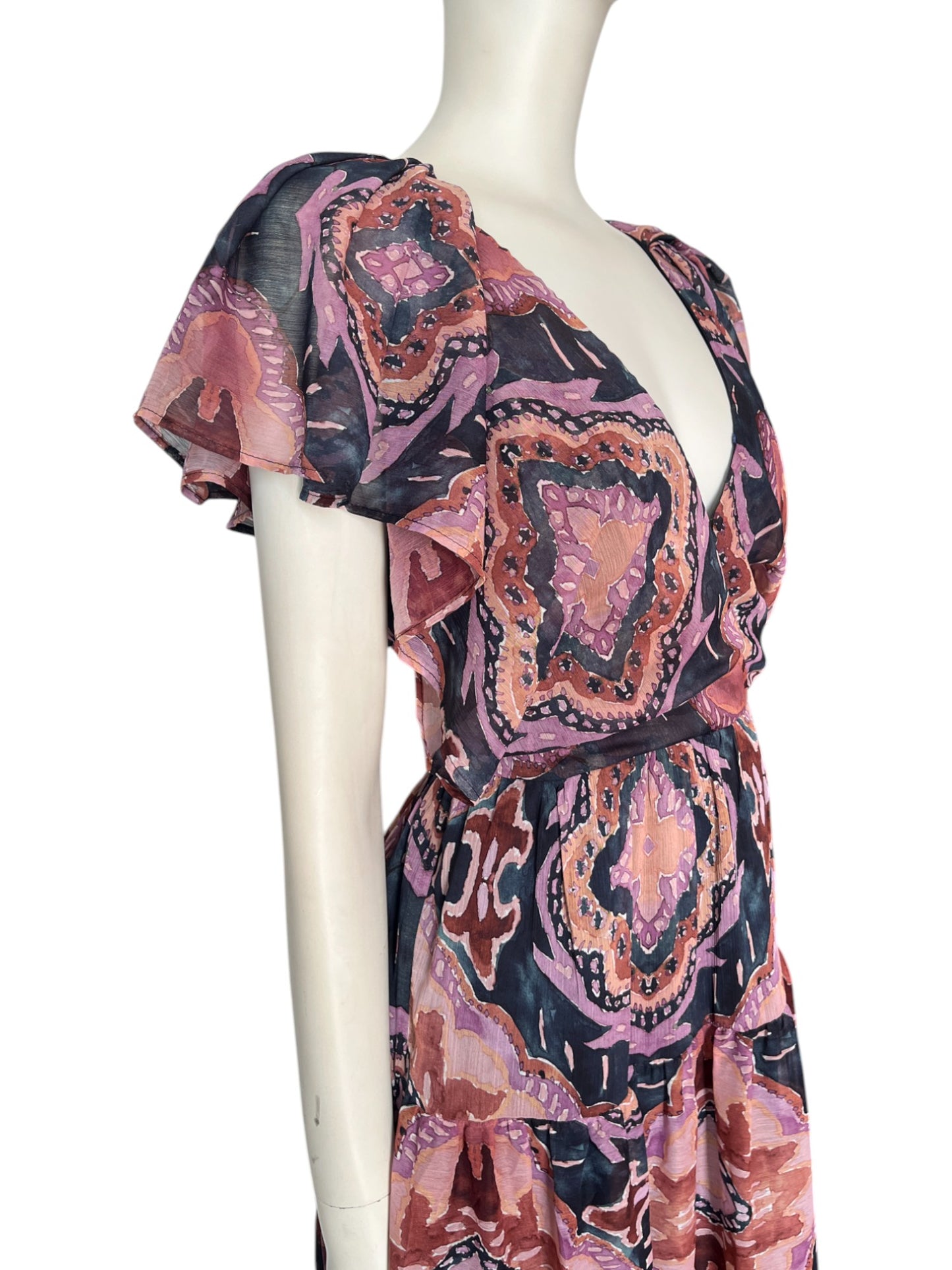 vestido midi tierra figuras
