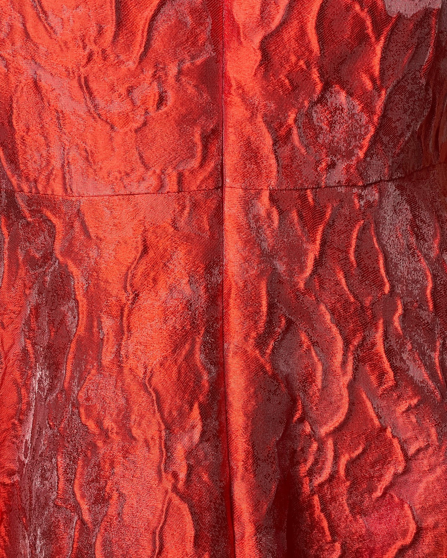 Orange & red midi dress